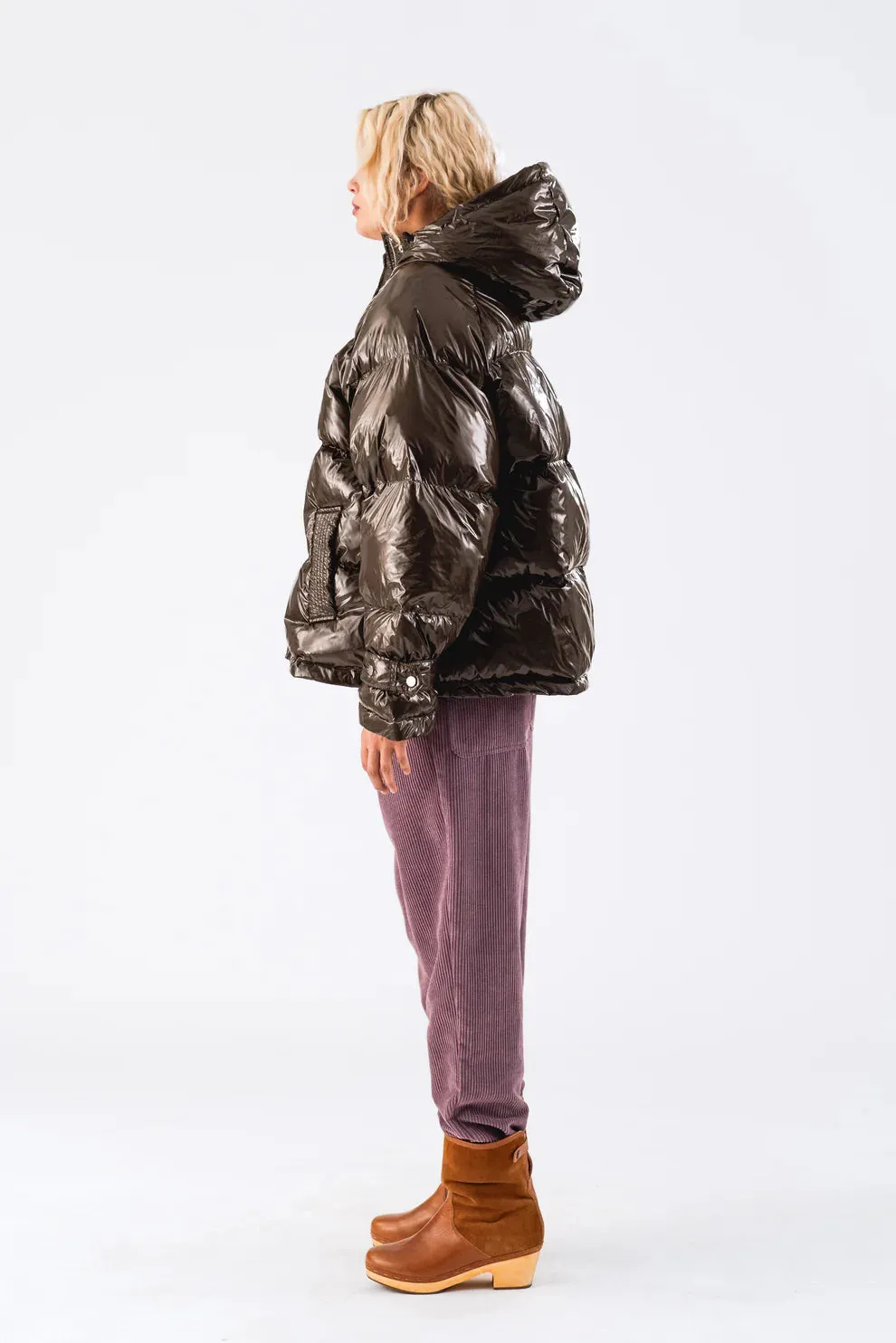 LOLLIES Dark Green Puffer Coat