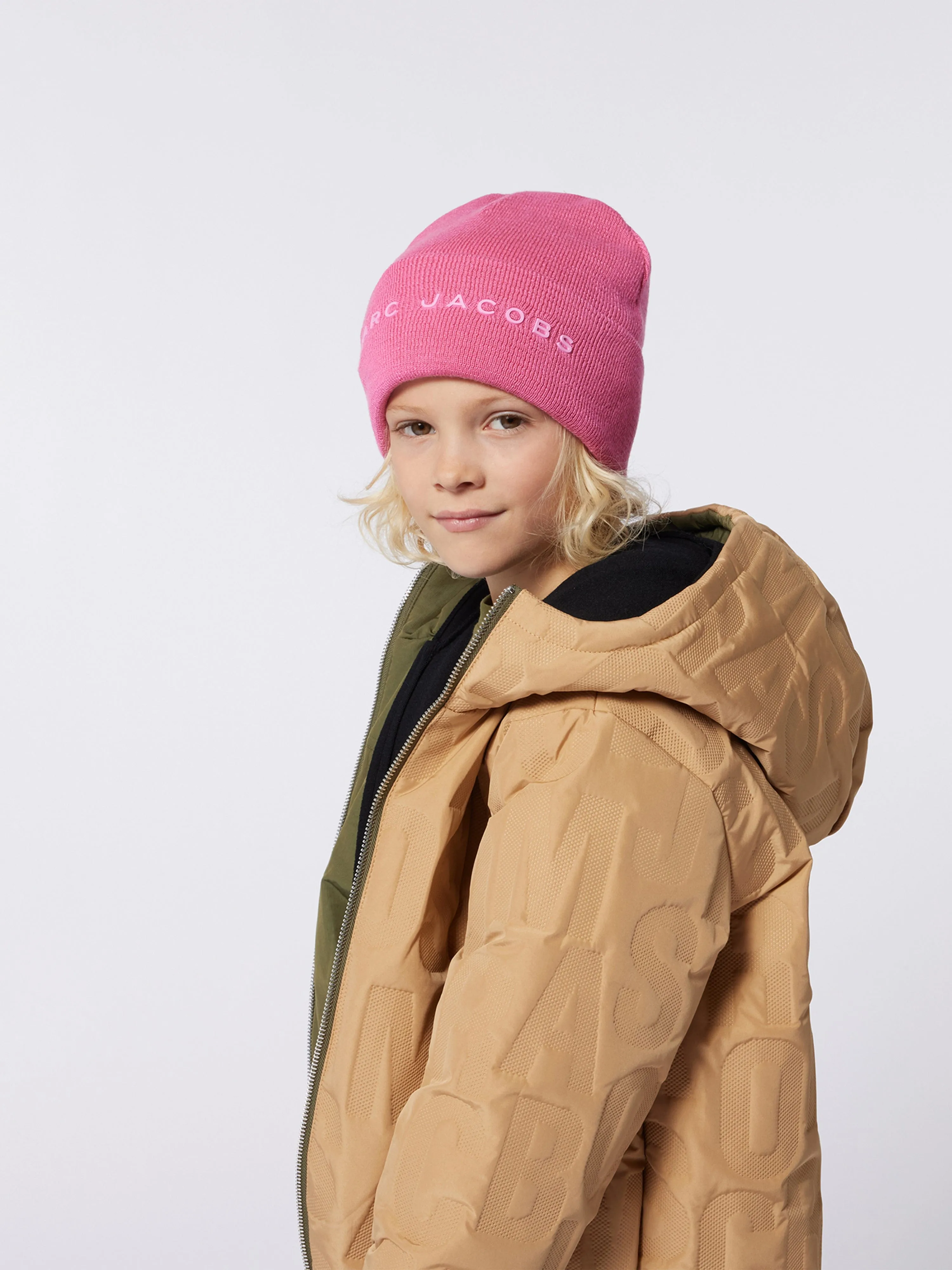 MARC JACOBS Kids Reversible Puffer Jacket in Brown