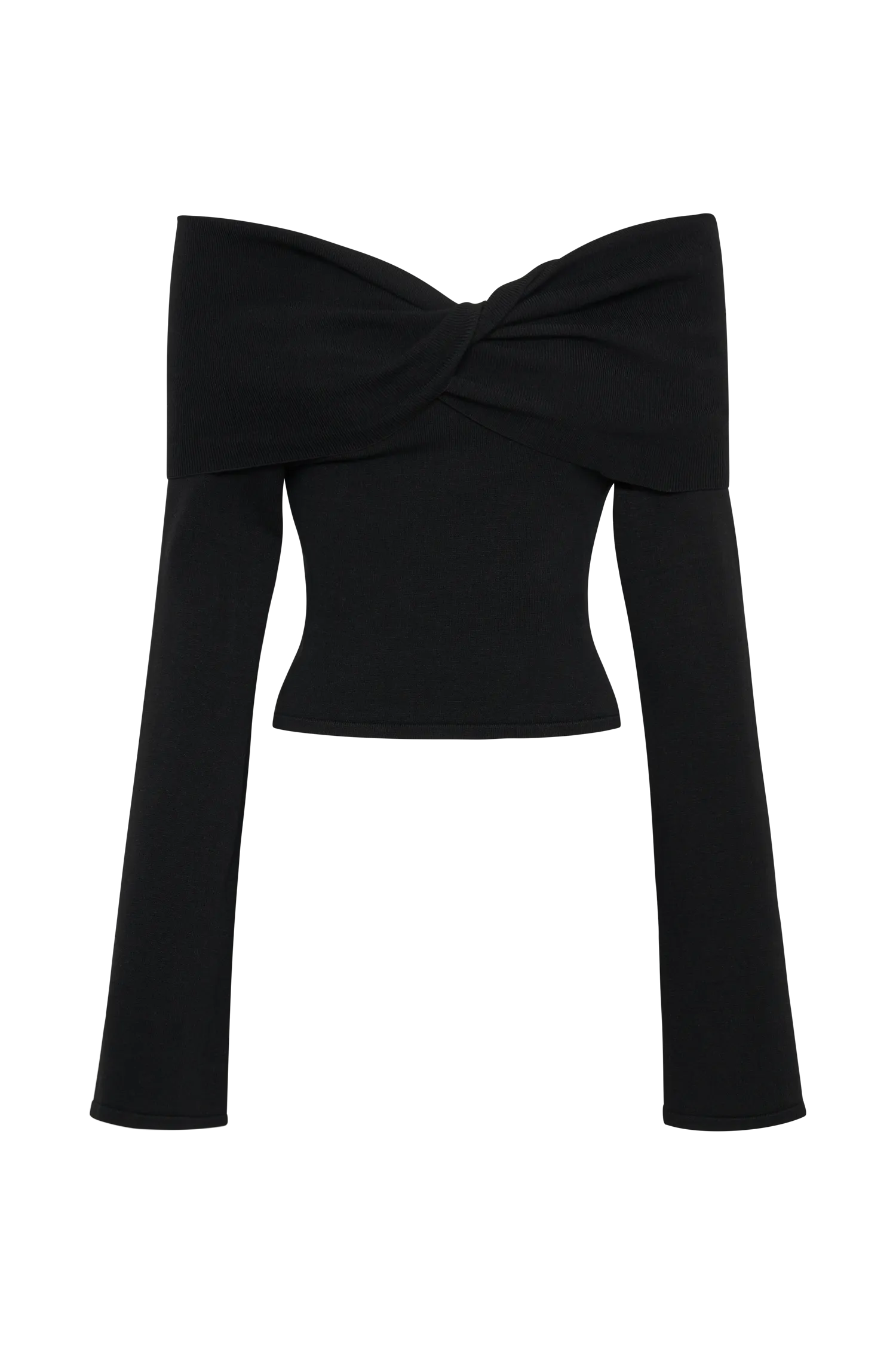 Marlisa Off Shoulder Twist Top - Black