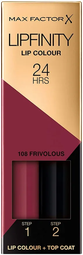 Max Factor Lipfinity Lip Color Lipstick 108 Frivolous