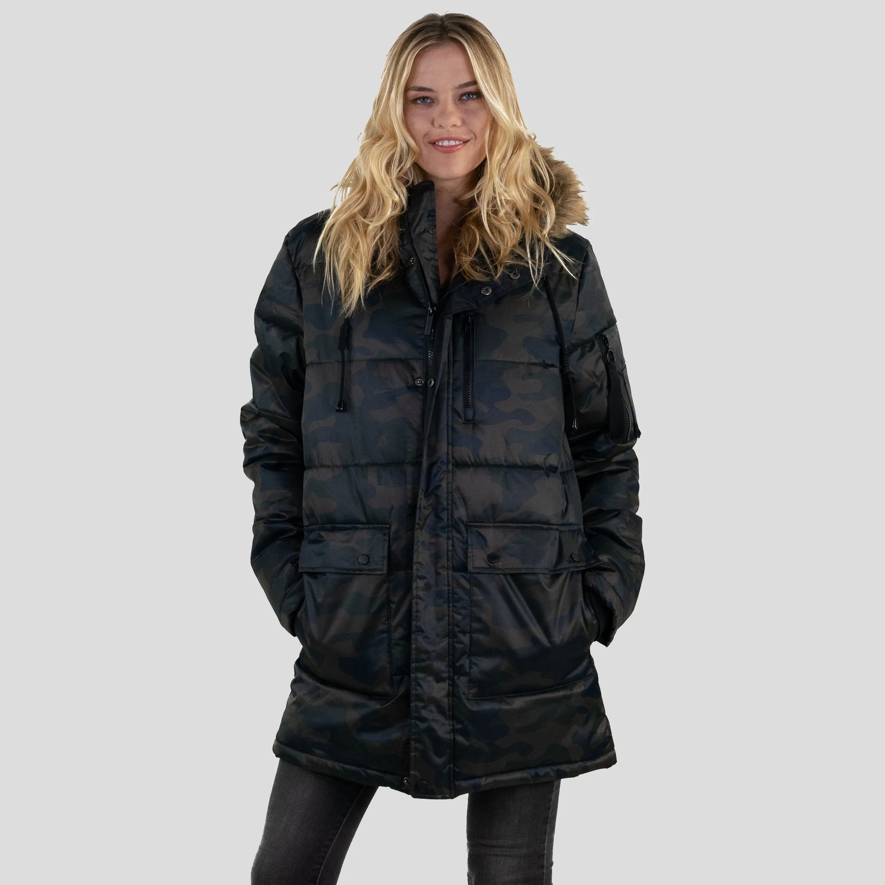 Members Only Women's Snorkel Puffer Oversized Jacket