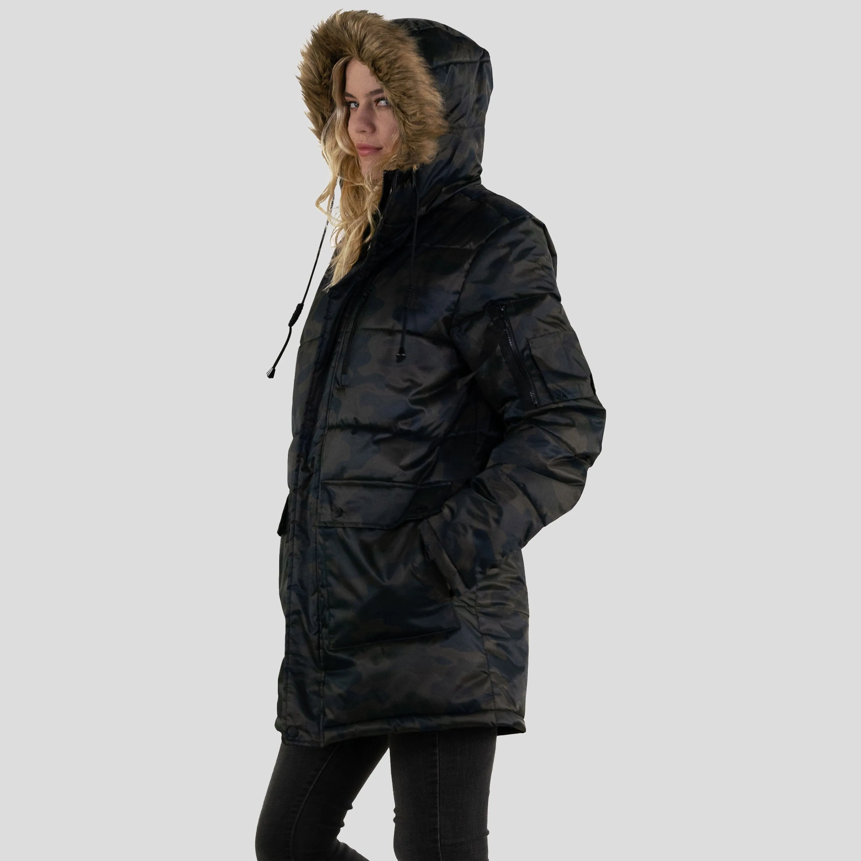 Members Only Women's Snorkel Puffer Oversized Jacket