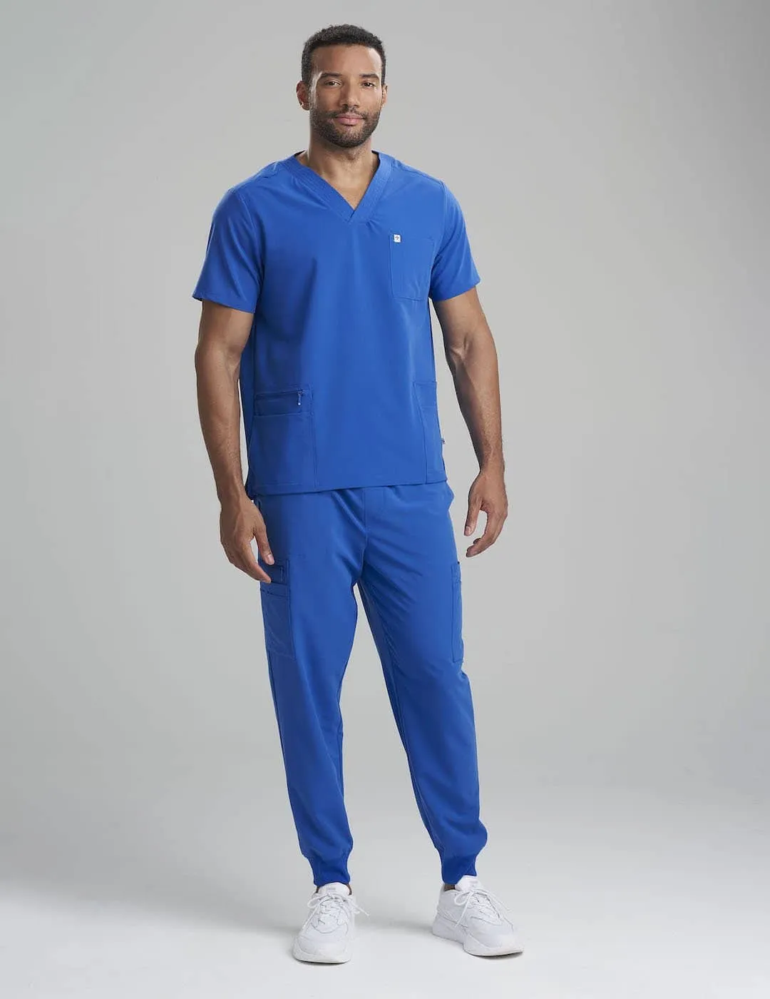 Men's 10-Pocket Jogger Scrub Pants - Royal Blue