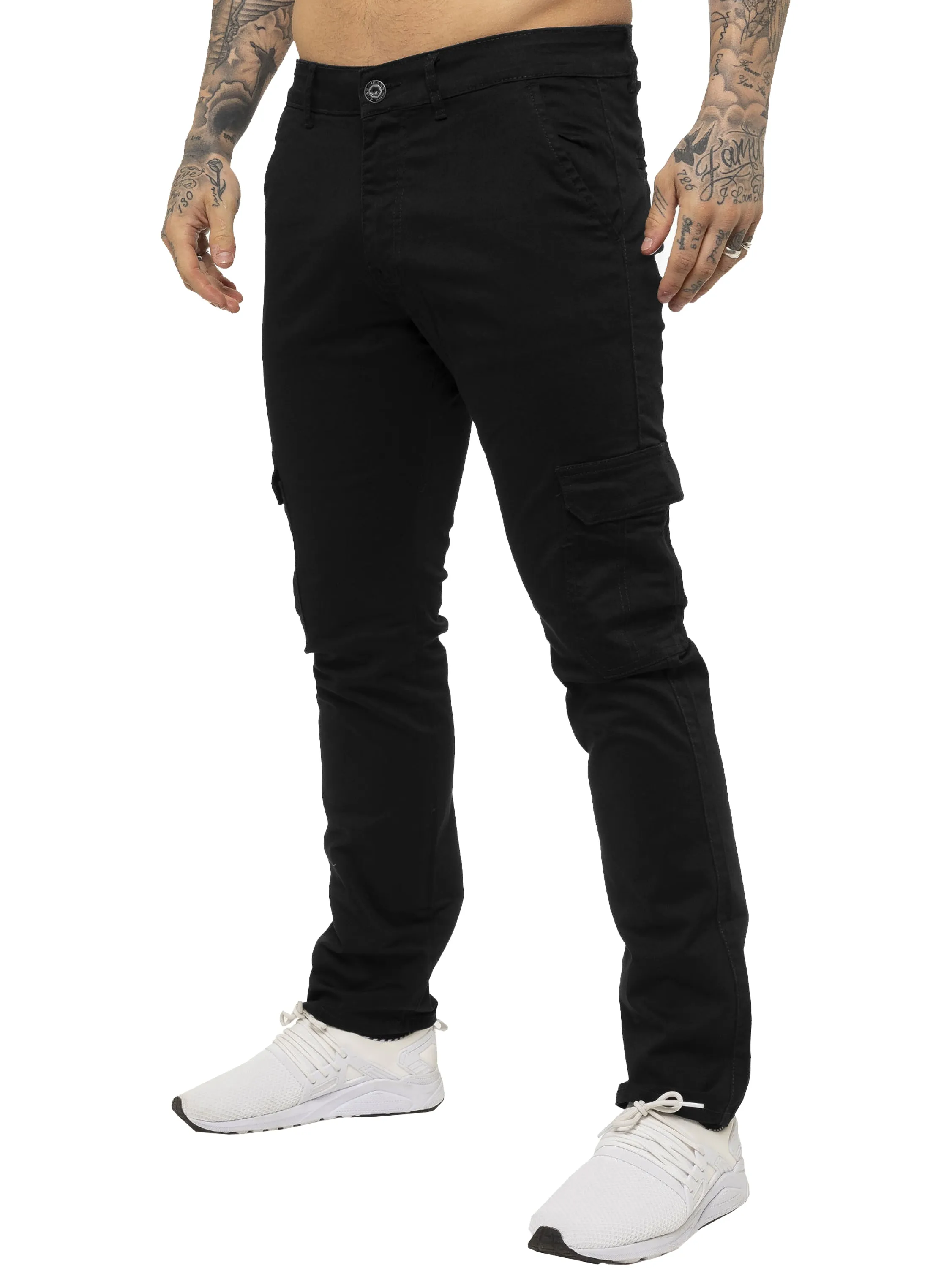 Mens Cargo Combat Slim Fit Trousers | Enzo Designer Menswear