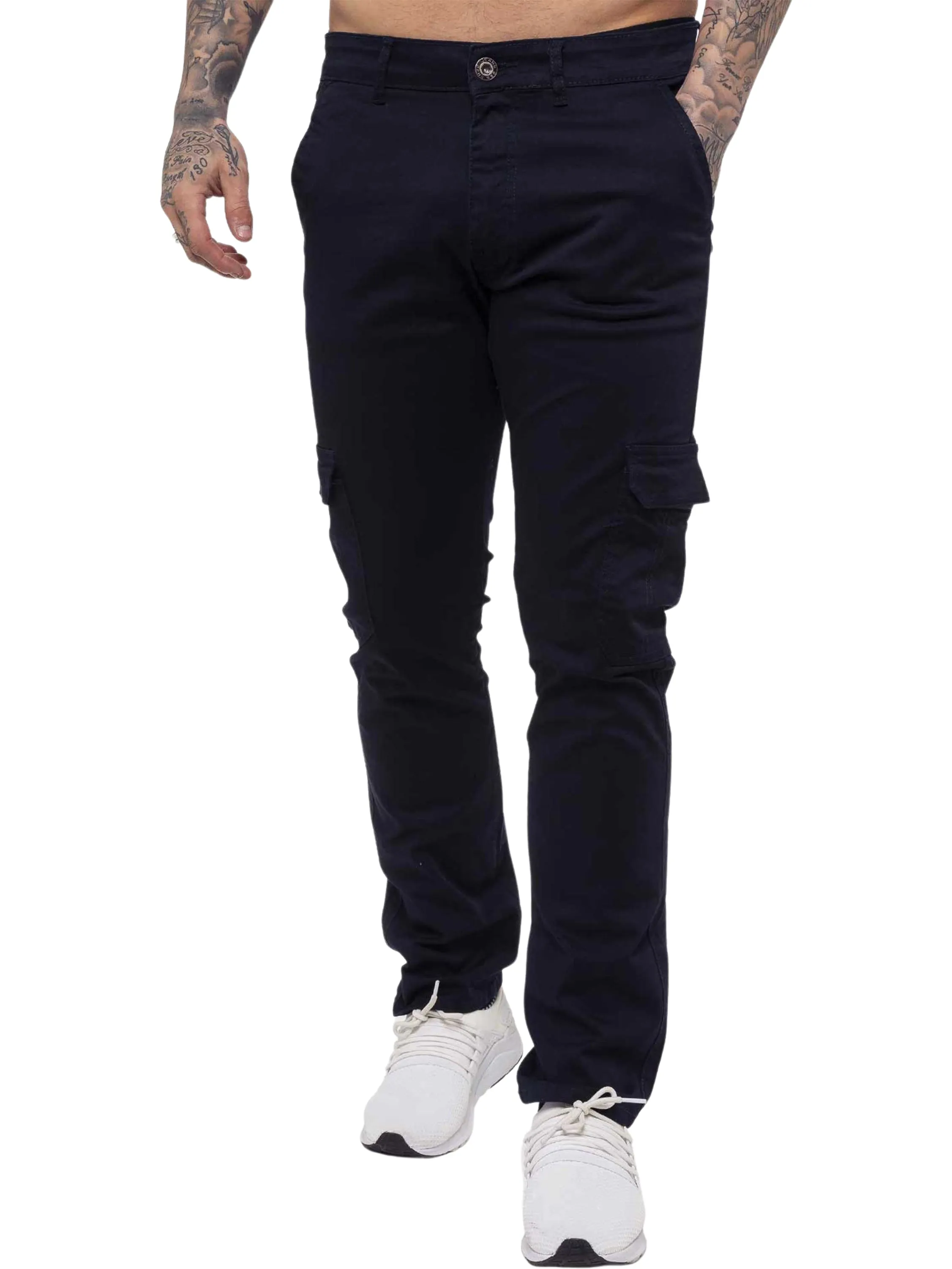 Mens Cargo Combat Slim Fit Trousers | Enzo Designer Menswear