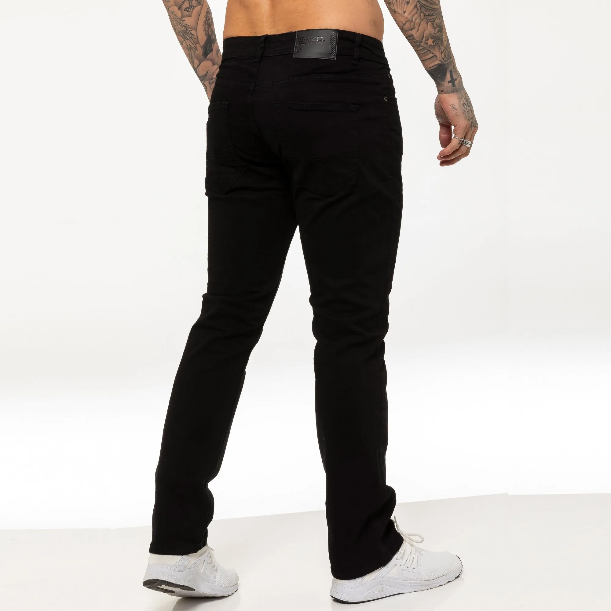 Mens Regular Fit Stretch Denim Jeans | Enzo Designer Menswear