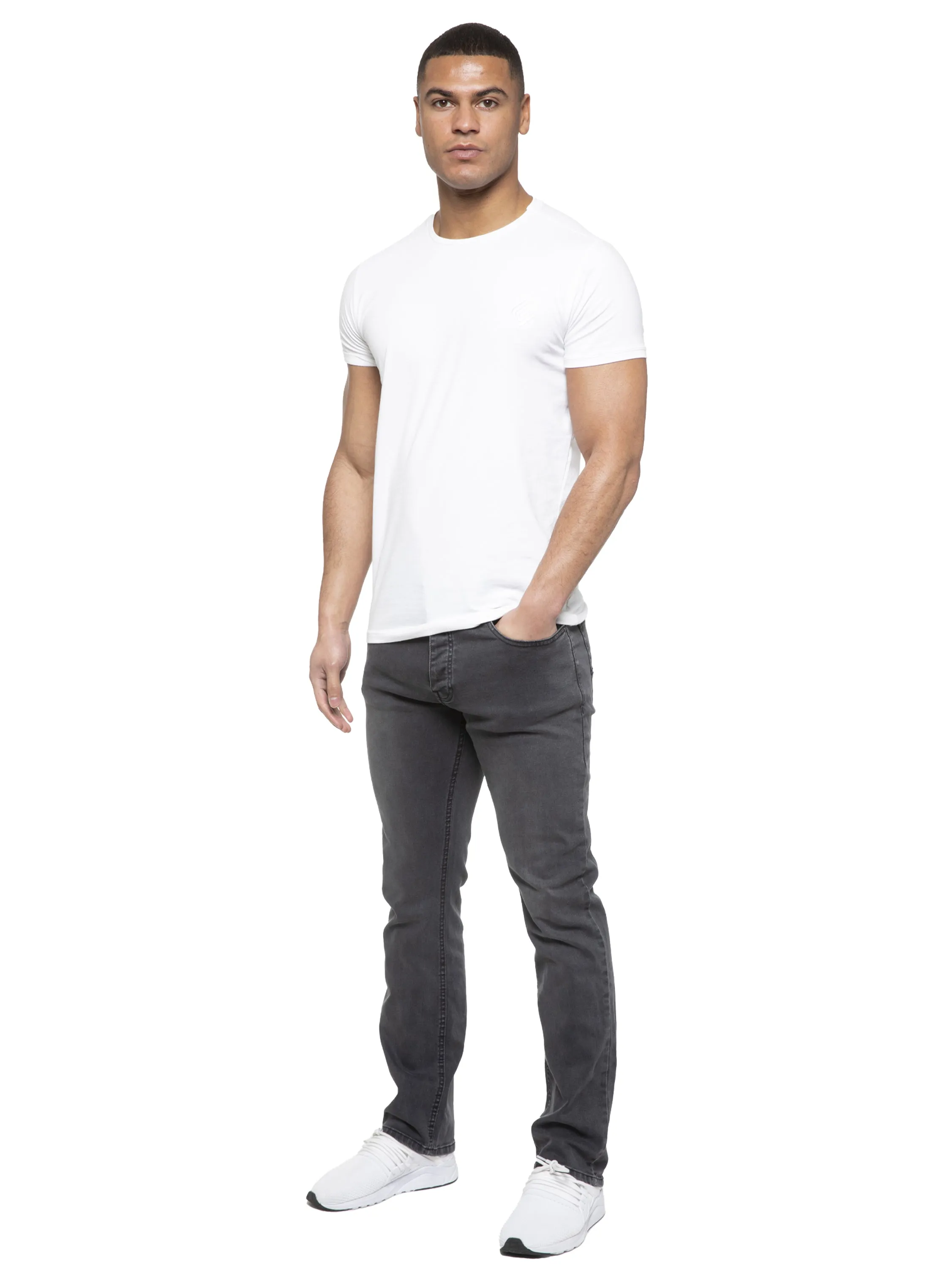 Mens Regular Fit Stretch Denim Jeans | Enzo Designer Menswear