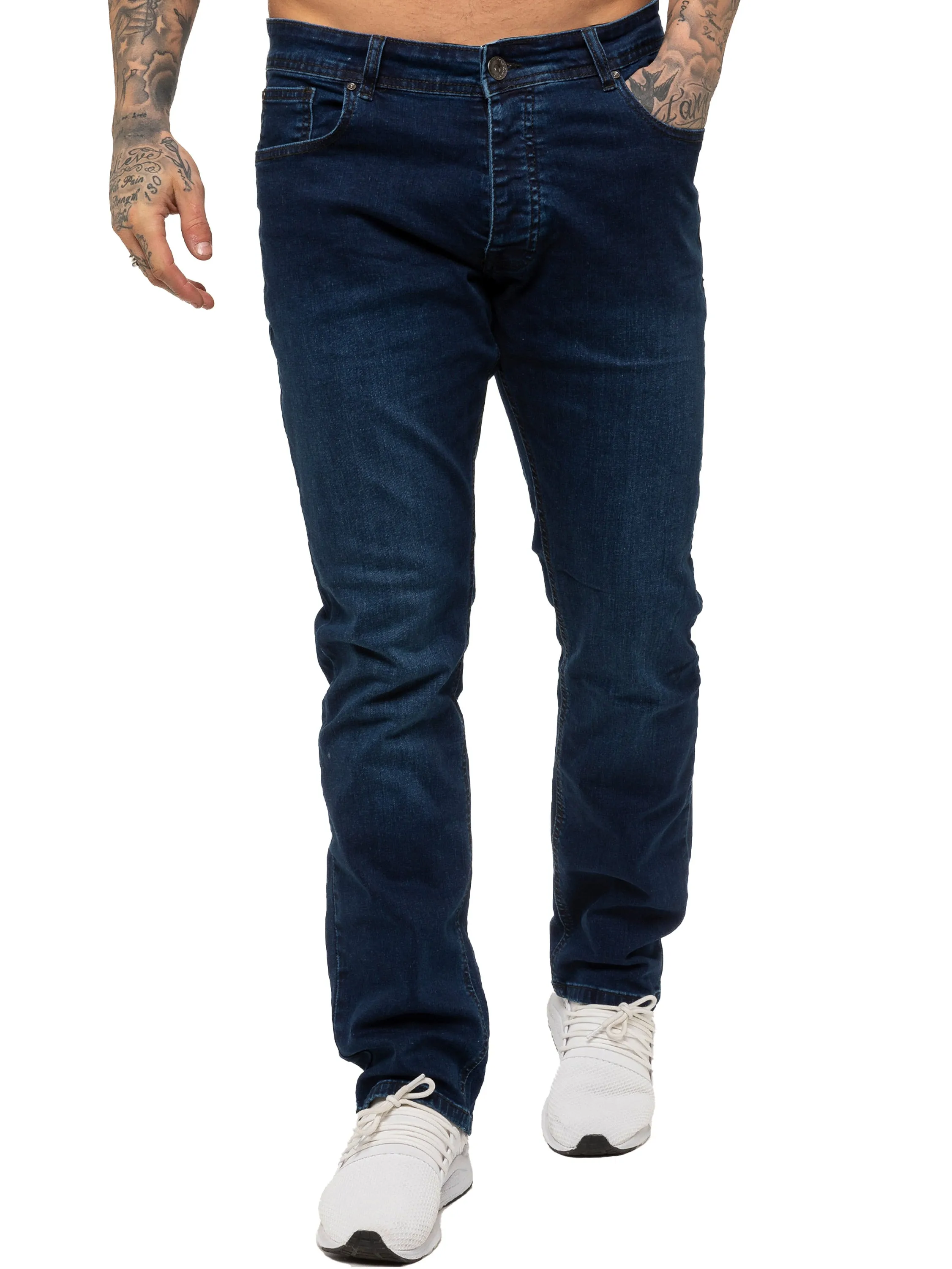 Mens Regular Fit Stretch Denim Jeans | Enzo Designer Menswear