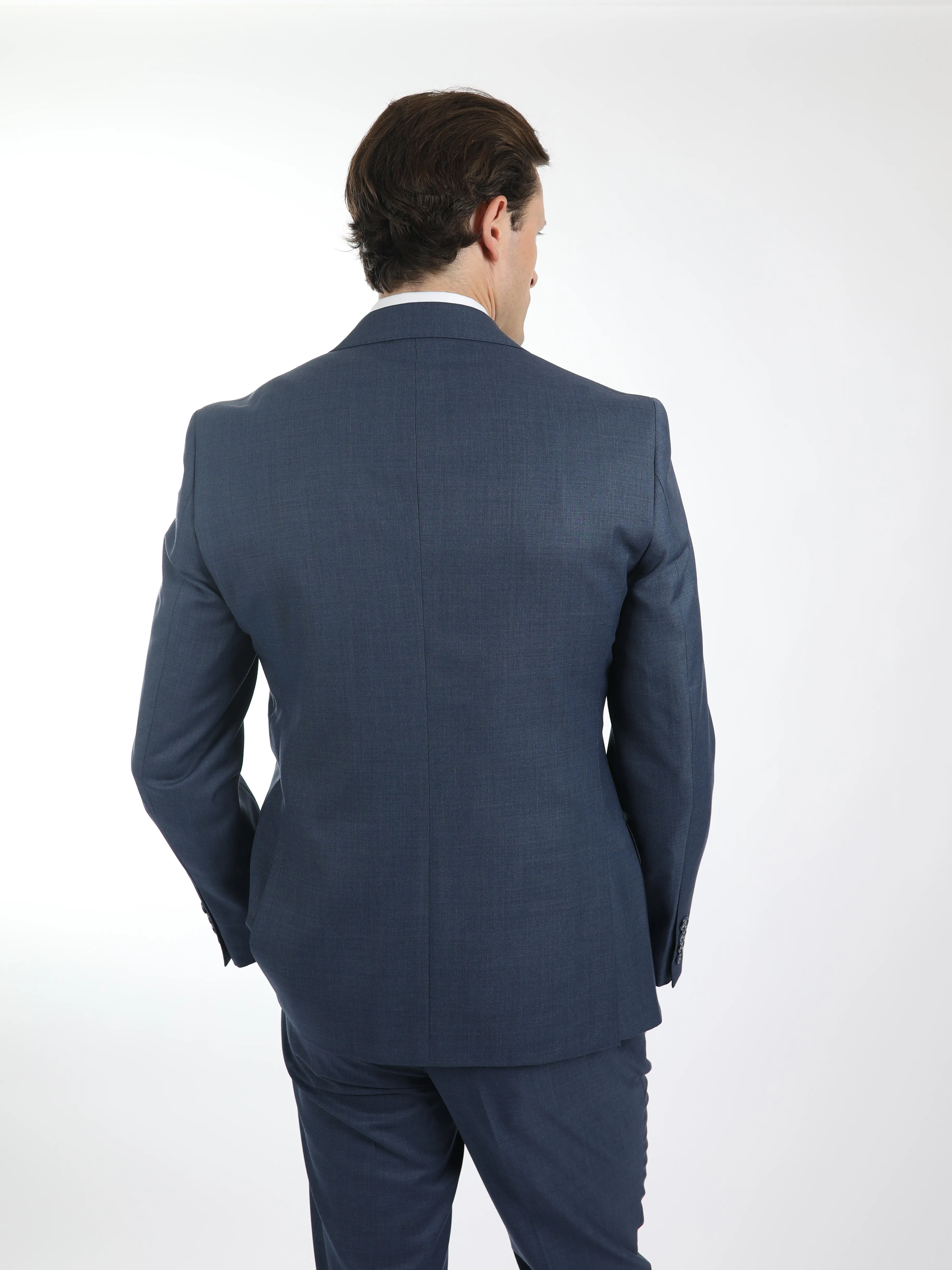 Mid-blue Brinsley Sharkskin Jacket