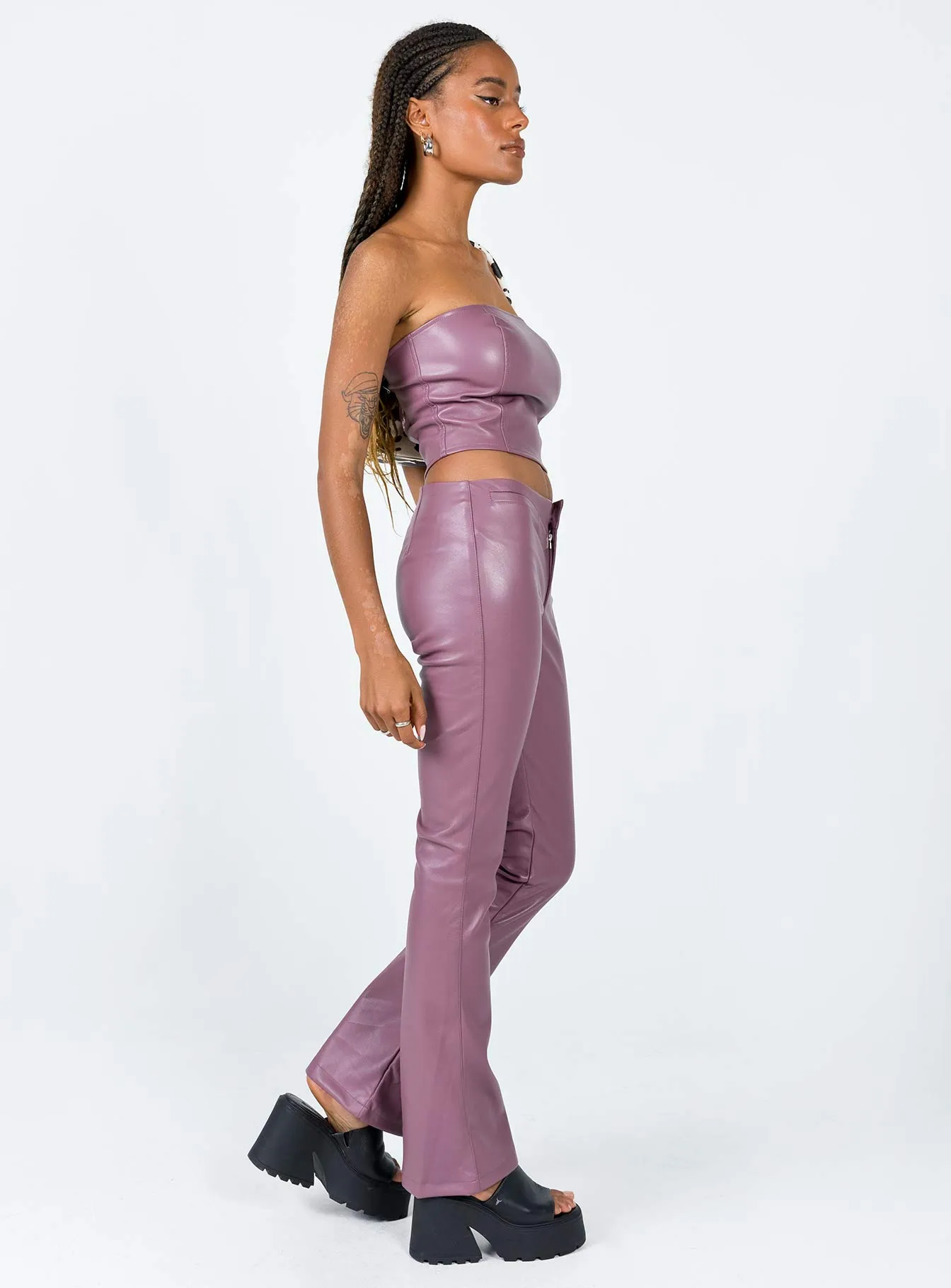 Motel Zalor Trouser PU Purple