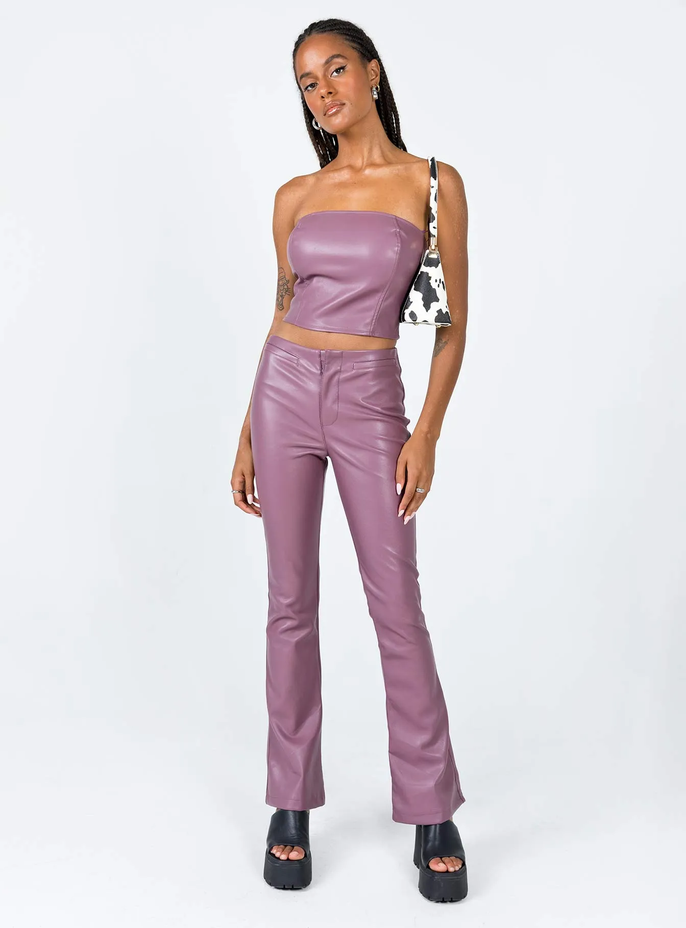 Motel Zalor Trouser PU Purple