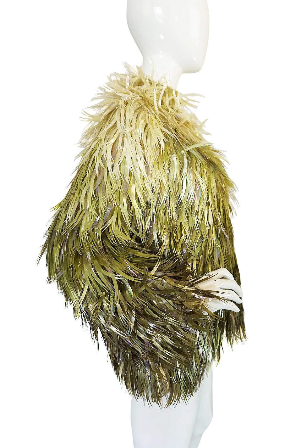 Museum Exhibited F/W 2000 Chloe Runway Plastic Feather Coat