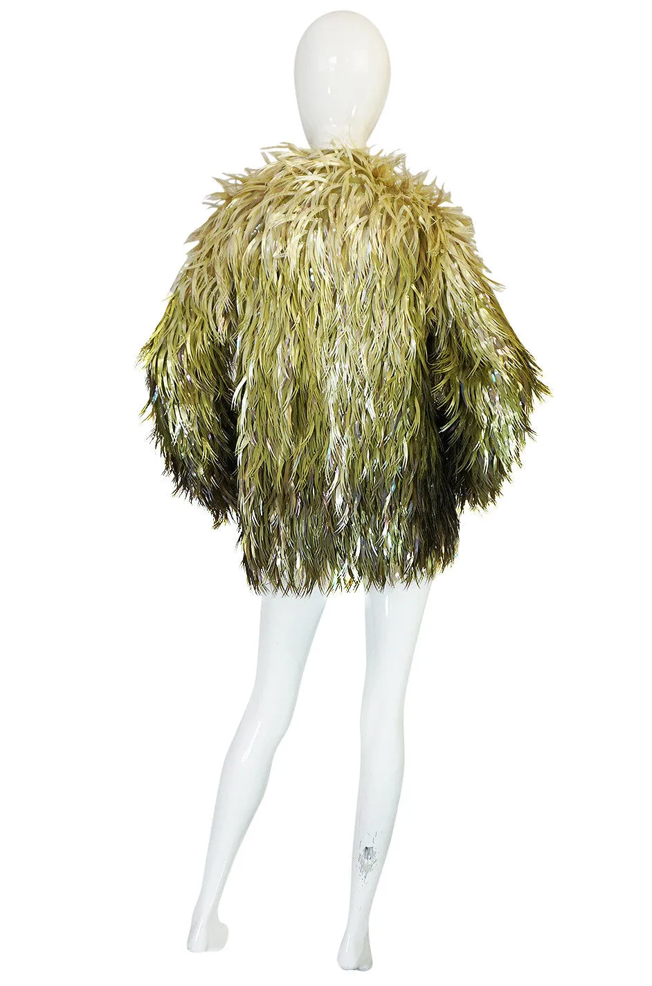 Museum Exhibited F/W 2000 Chloe Runway Plastic Feather Coat