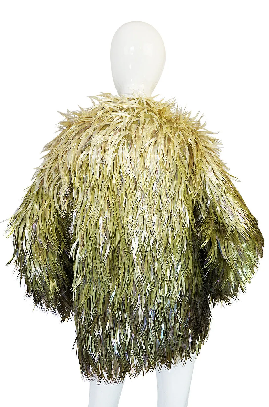 Museum Exhibited F/W 2000 Chloe Runway Plastic Feather Coat