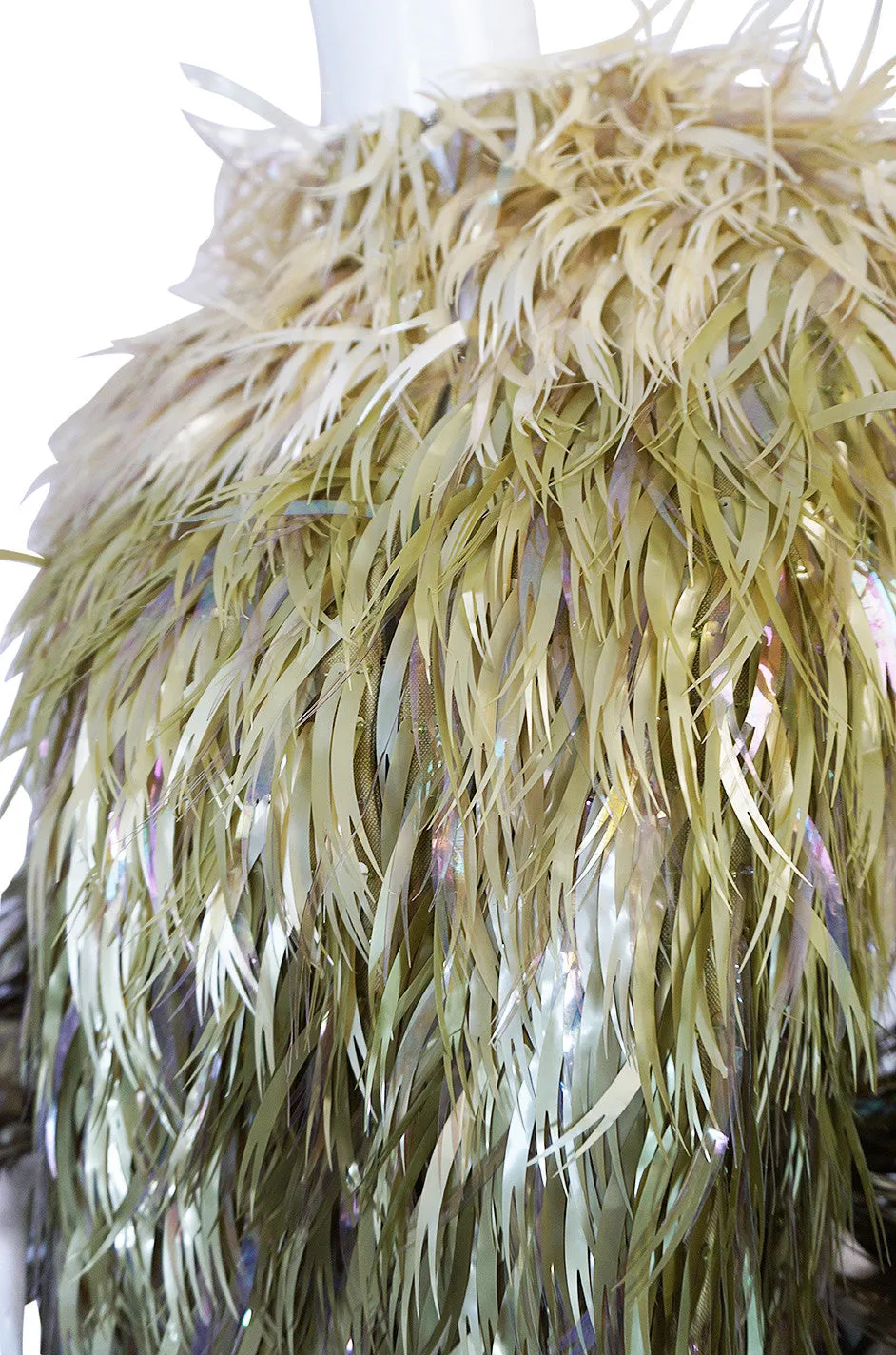 Museum Exhibited F/W 2000 Chloe Runway Plastic Feather Coat