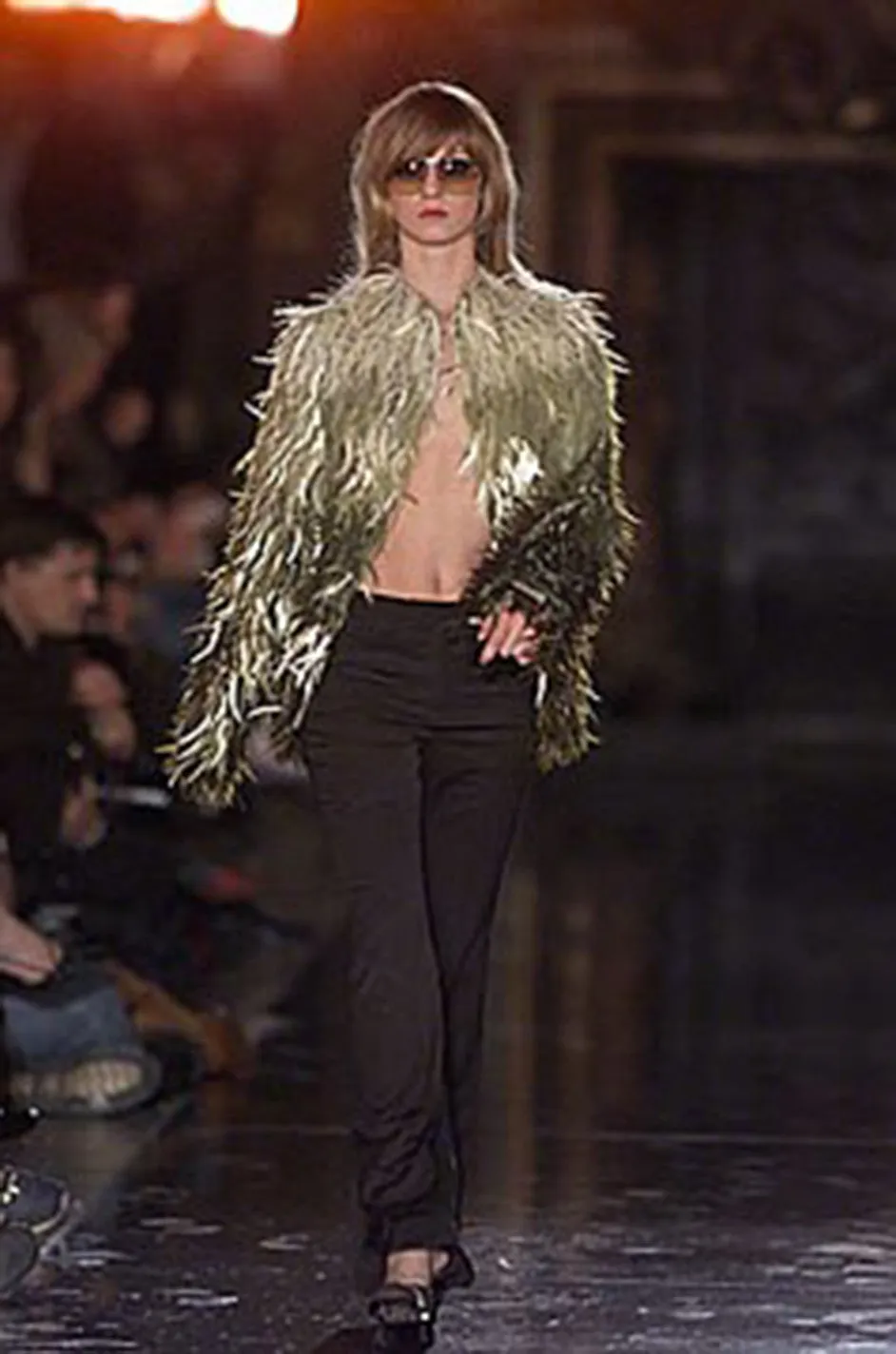 Museum Exhibited F/W 2000 Chloe Runway Plastic Feather Coat