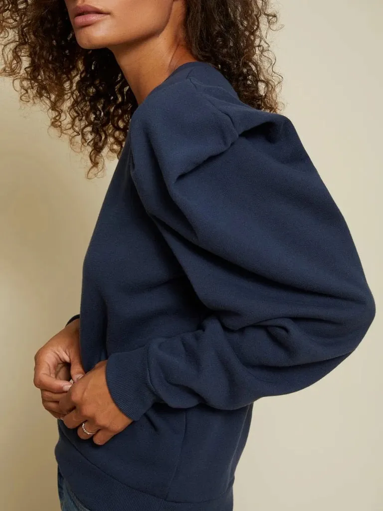 Nation LTD - Joss Sweatshirt w/ Draped Sleeve in Lakeshore