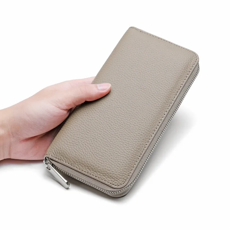 New Arrival Japan  Genuine Leather Long Men's Wallet Women's Cowhide Clutch One Piece Dropshipping