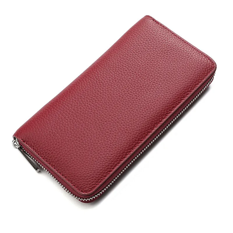 New Arrival Japan  Genuine Leather Long Men's Wallet Women's Cowhide Clutch One Piece Dropshipping