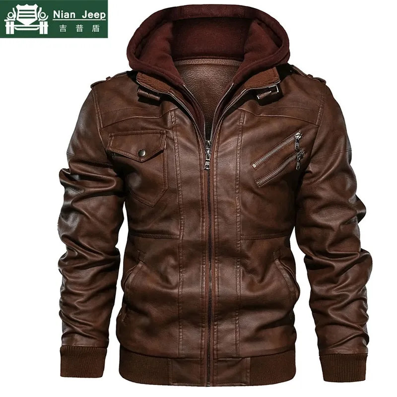 New Autumn Winter Motorcycle Leather Jacket