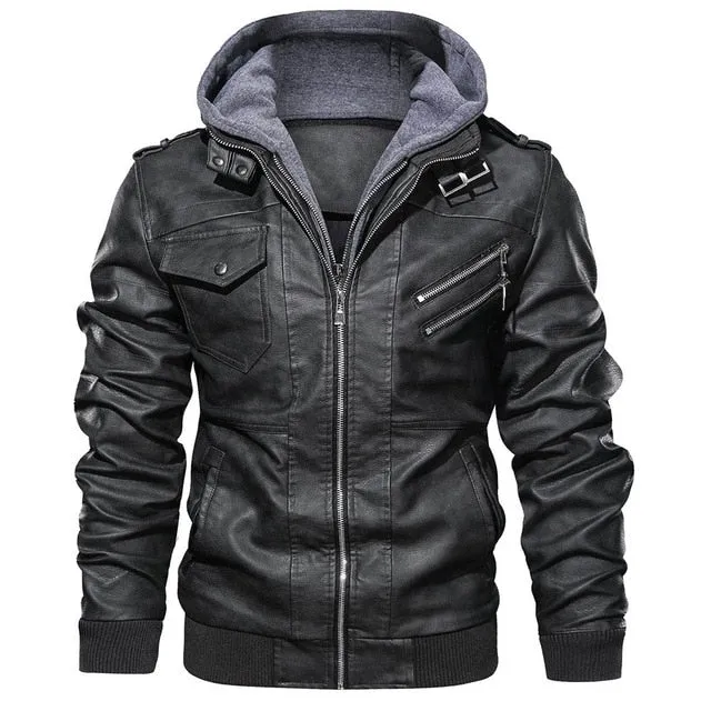 New Autumn Winter Motorcycle Leather Jacket