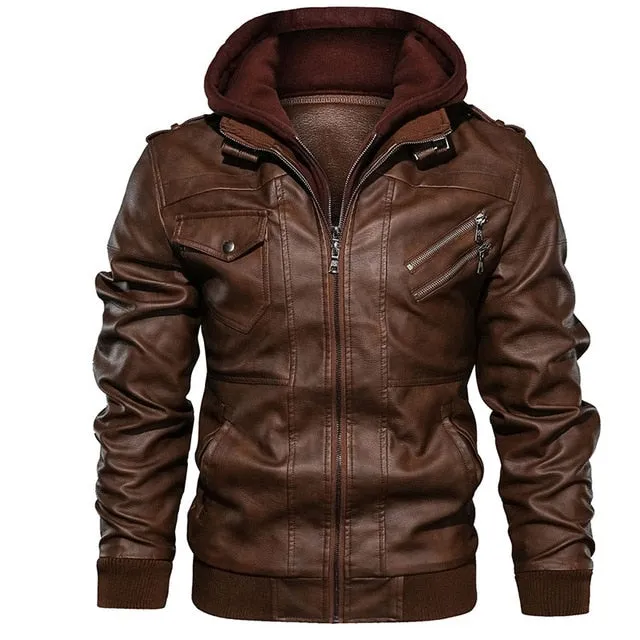 New Autumn Winter Motorcycle Leather Jacket