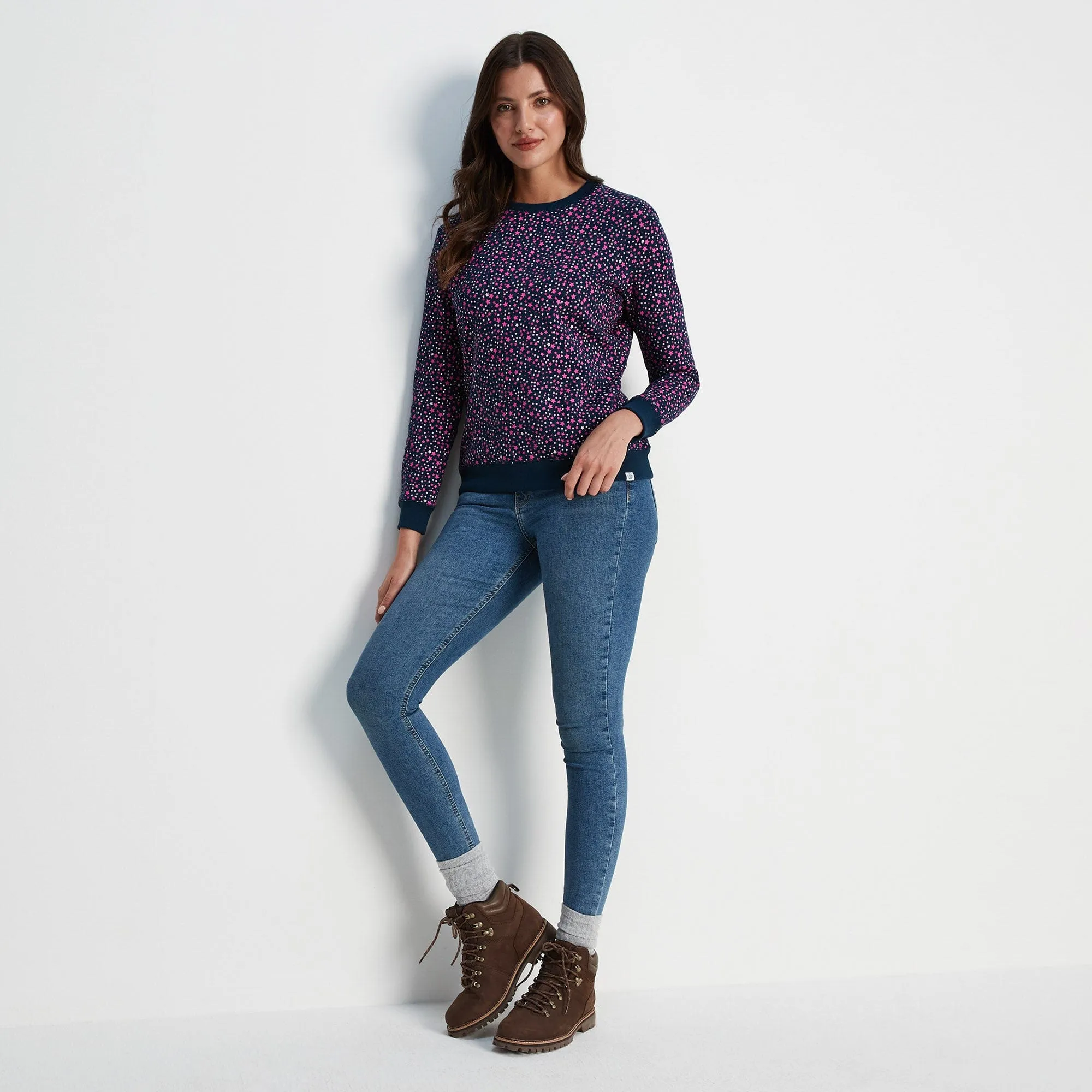 Nicole Womens Sweat - Starry Night Print