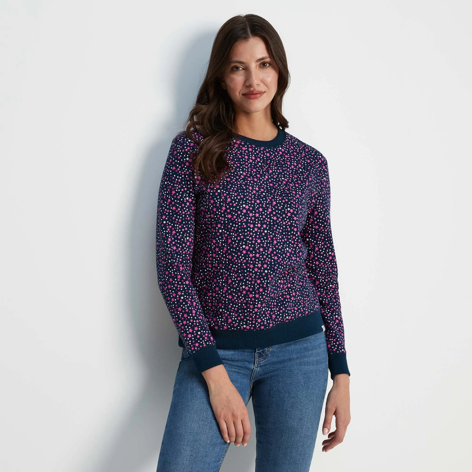 Nicole Womens Sweat - Starry Night Print