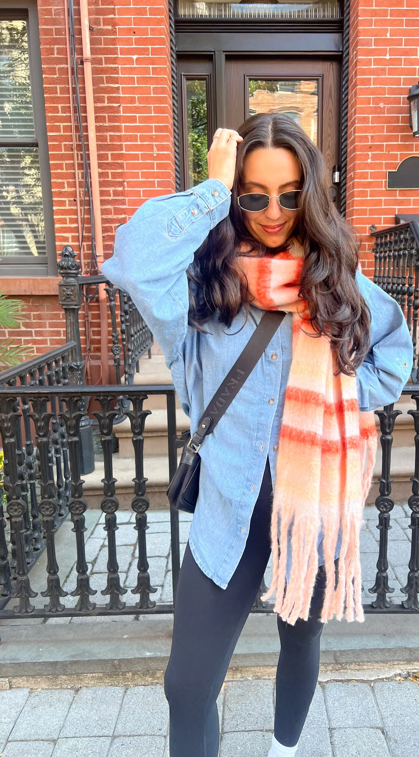 orange stripe scarf