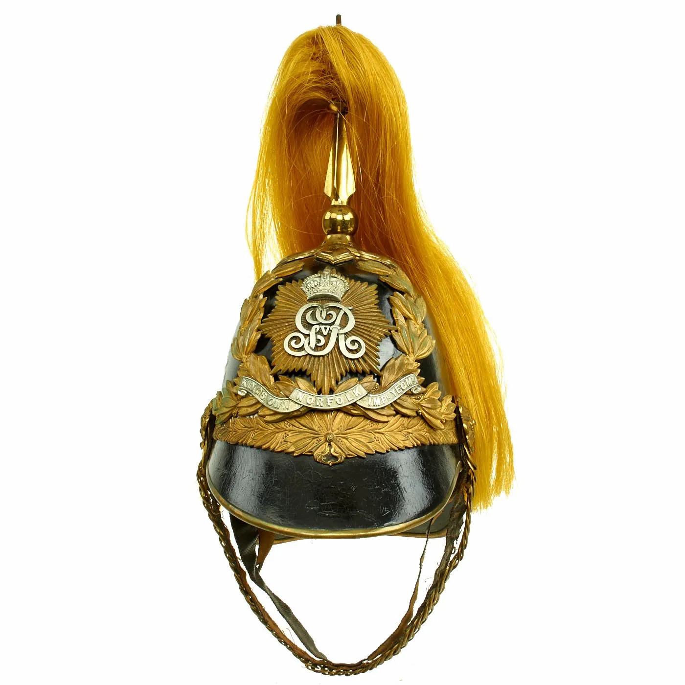 Original British George V King's Own Norfolk Imperial Yeomanry Officer Parade Helmet