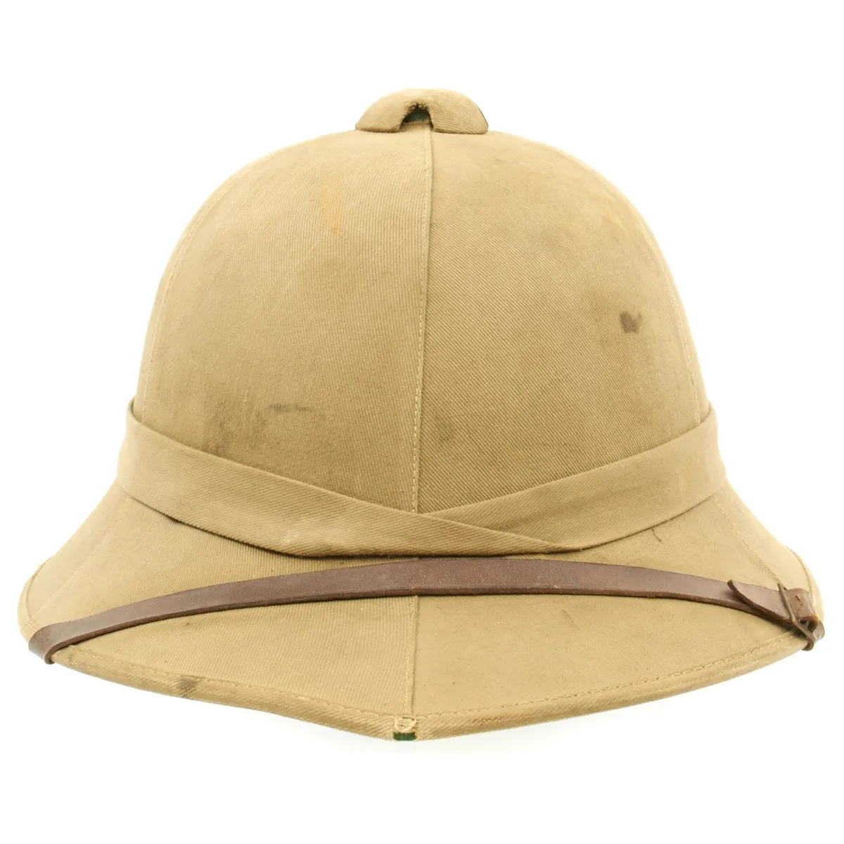 Original British WWII Wolseley Pattern Pith Sun Helmet - Dated 1942