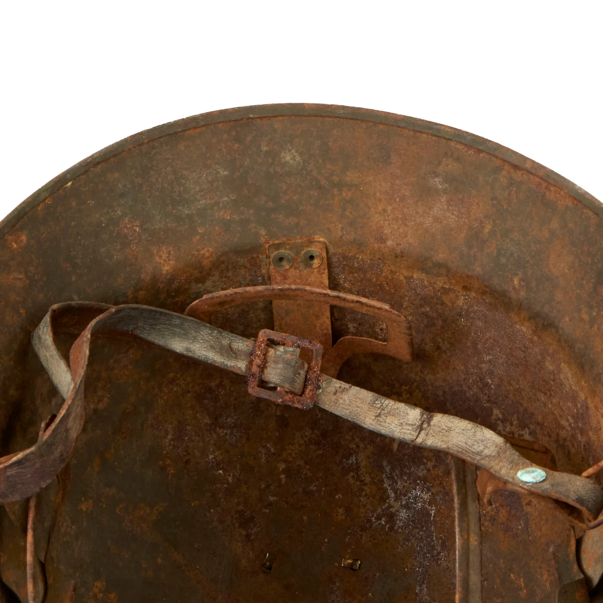 Original French Pre-WWII Experimental Modified M1926 Adrian Helmet for Vehicle & Tank Use