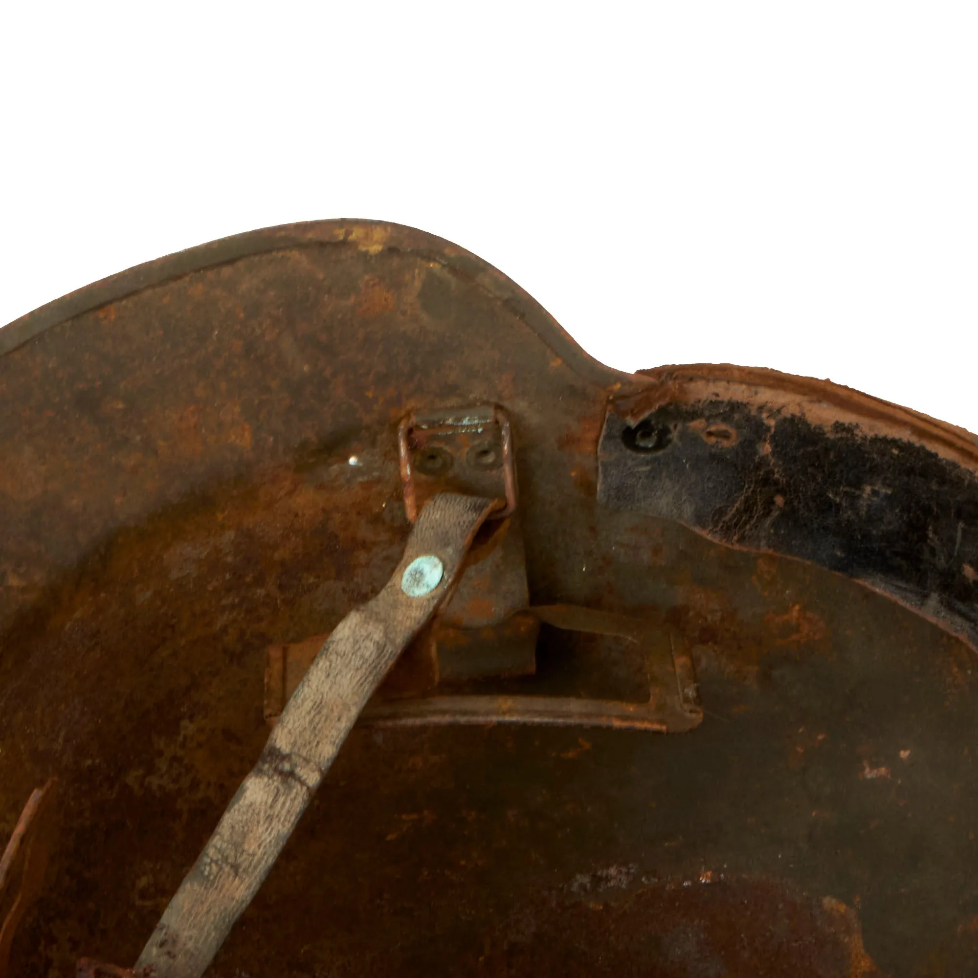 Original French Pre-WWII Experimental Modified M1926 Adrian Helmet for Vehicle & Tank Use