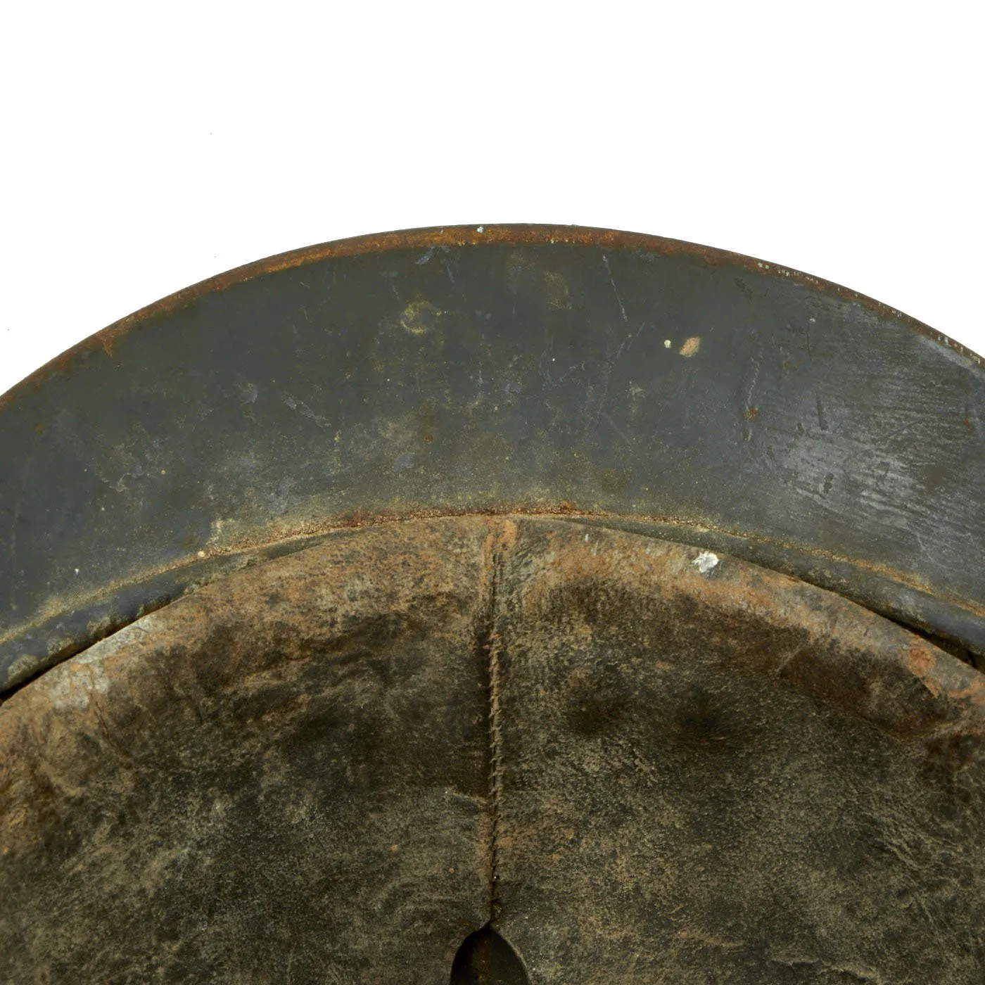 Original French WWI Model 1915 Adrian Helmet with RF Field Medical Personnel Badge - Horizon Blue