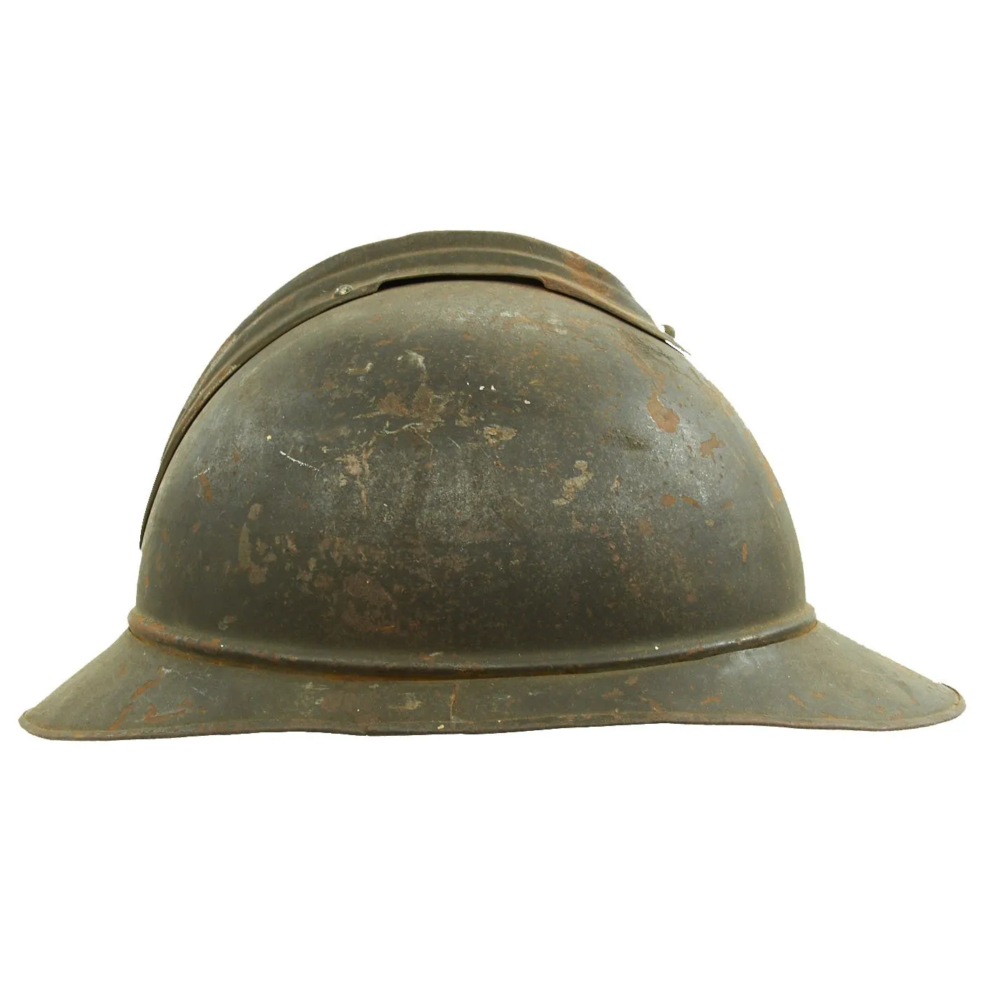 Original French WWI Model 1915 Adrian Helmet without Badge