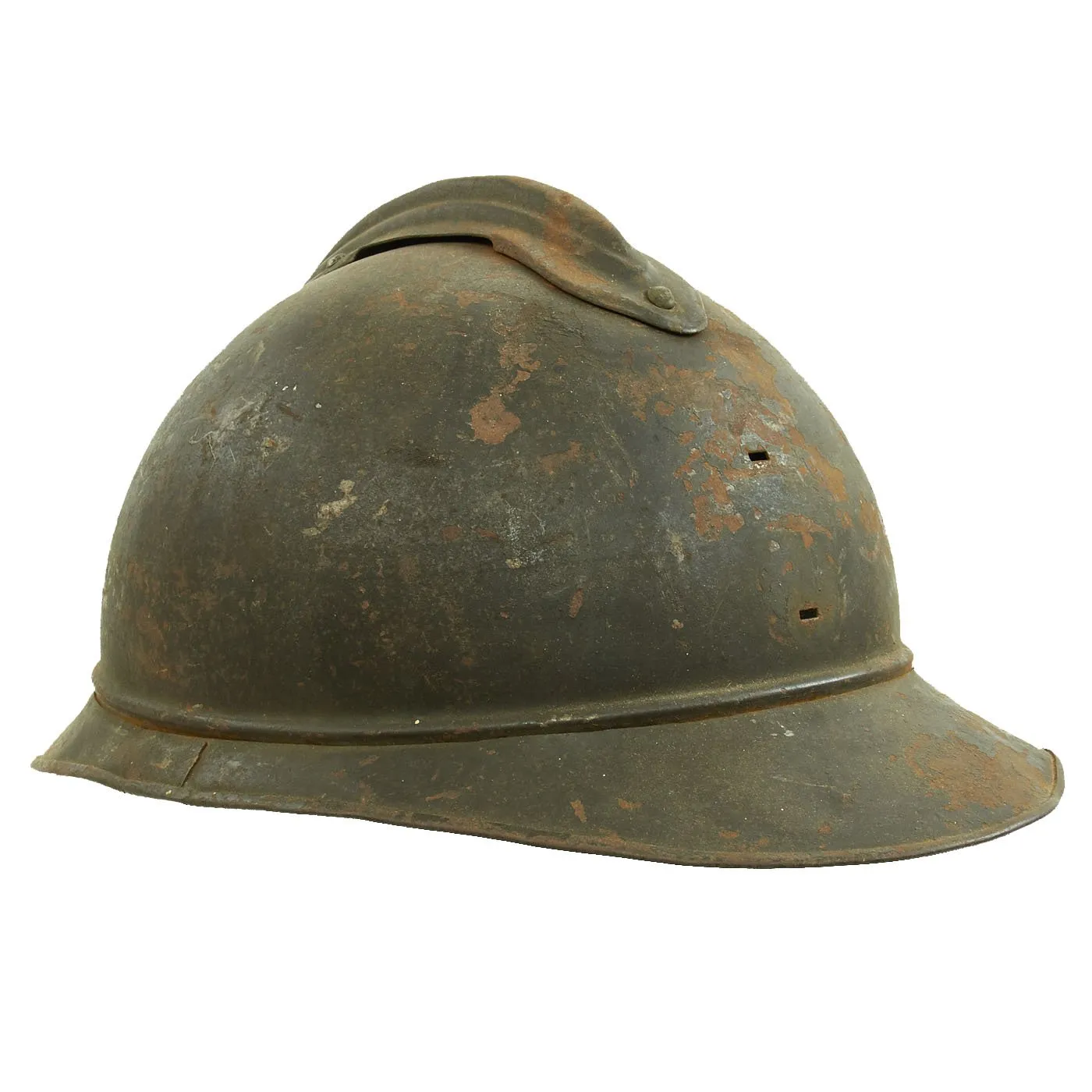 Original French WWI Model 1915 Adrian Helmet without Badge