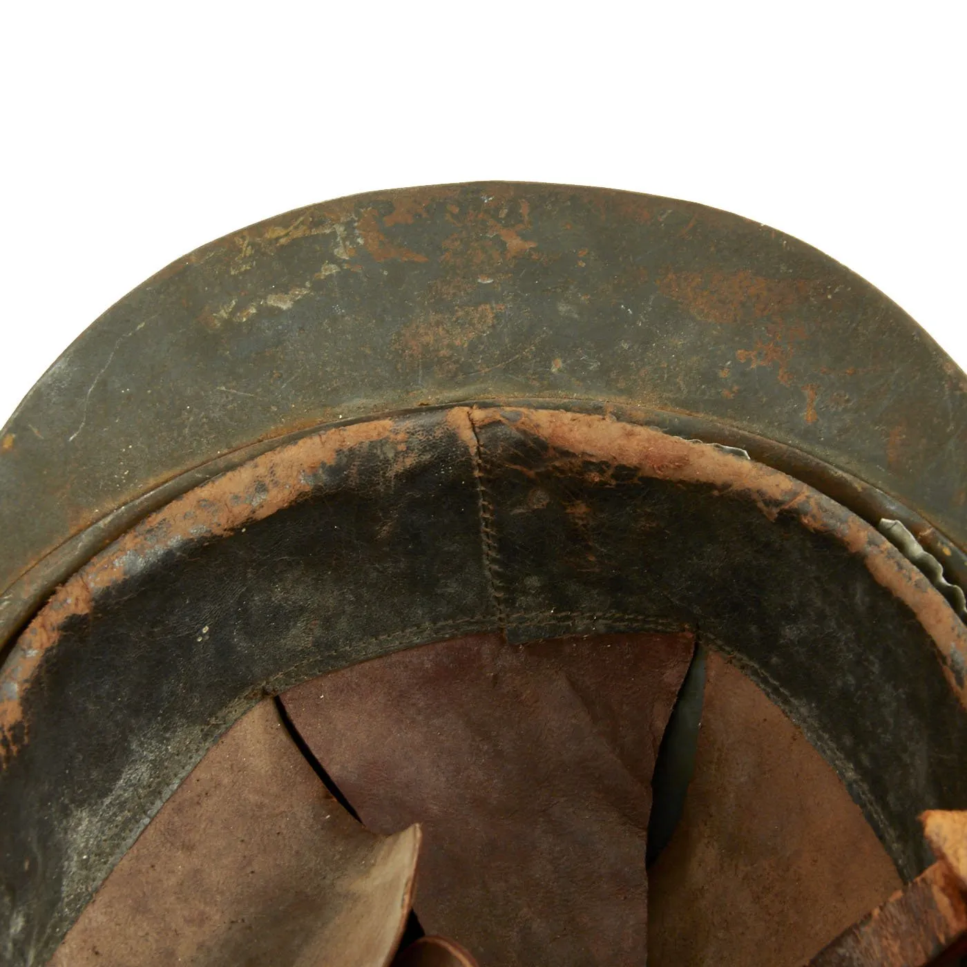 Original French WWI Model 1915 Adrian Helmet without Badge