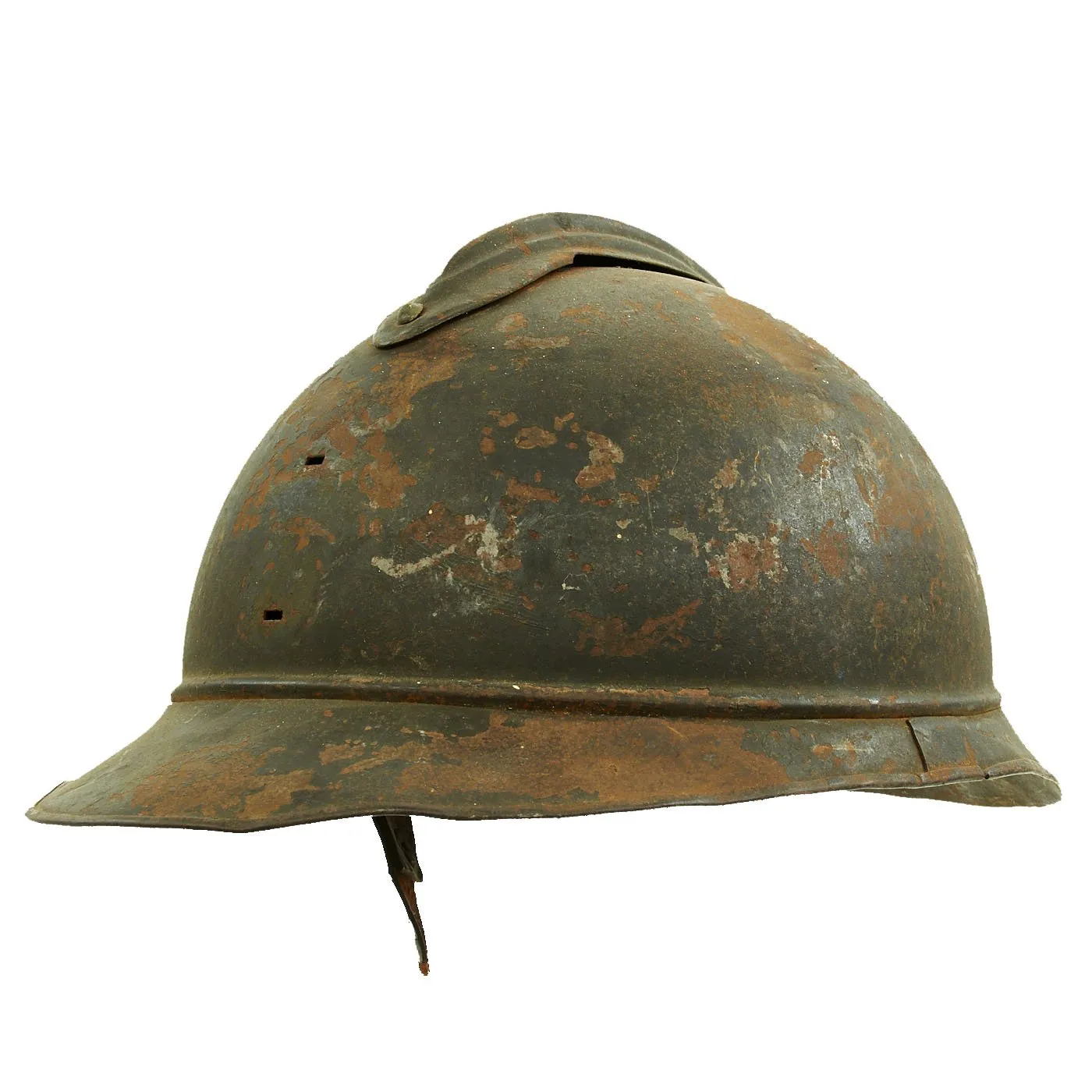 Original French WWI Model 1915 Adrian Helmet without Badge