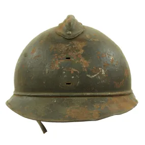 Original French WWI Model 1915 Adrian Helmet without Badge