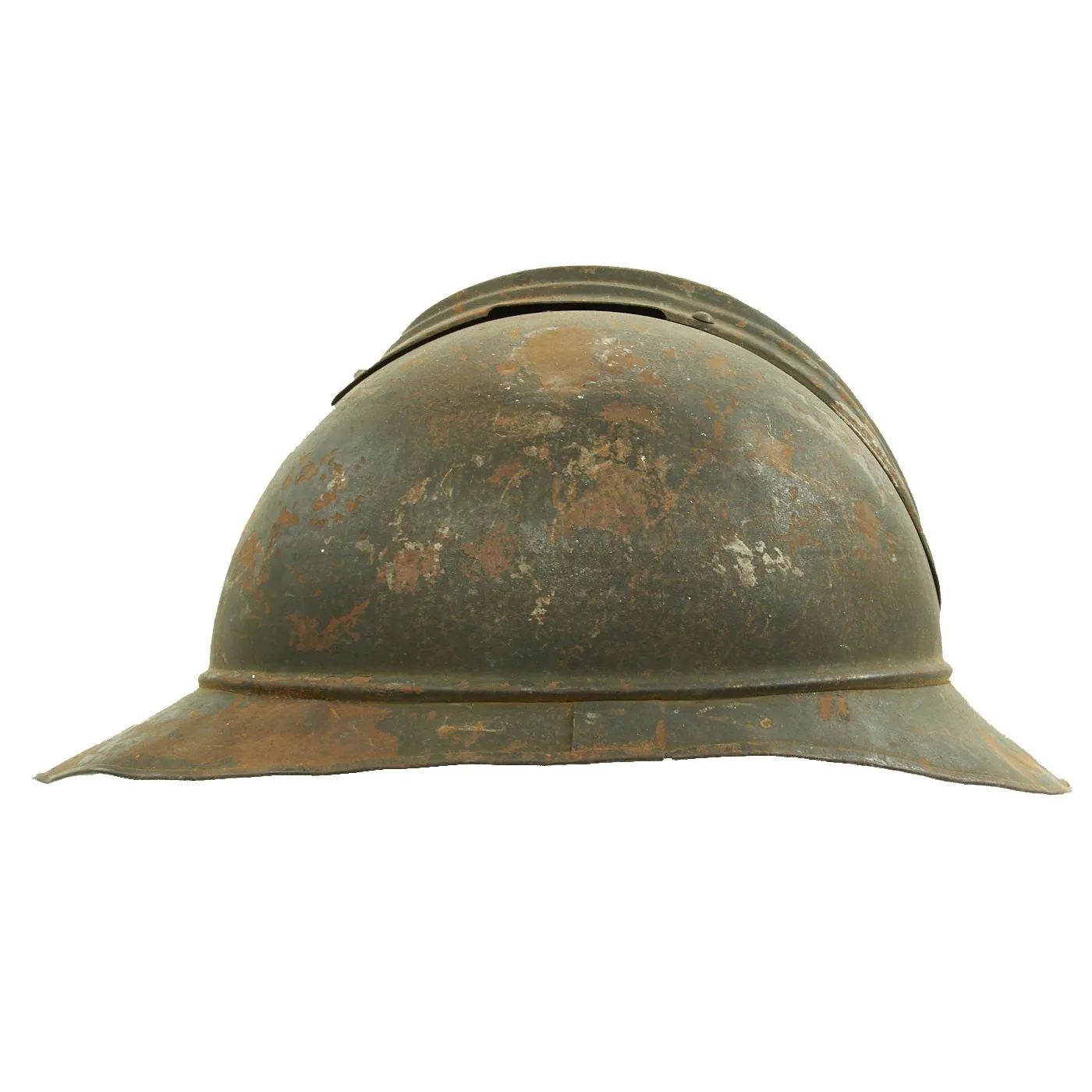 Original French WWI Model 1915 Adrian Helmet without Badge