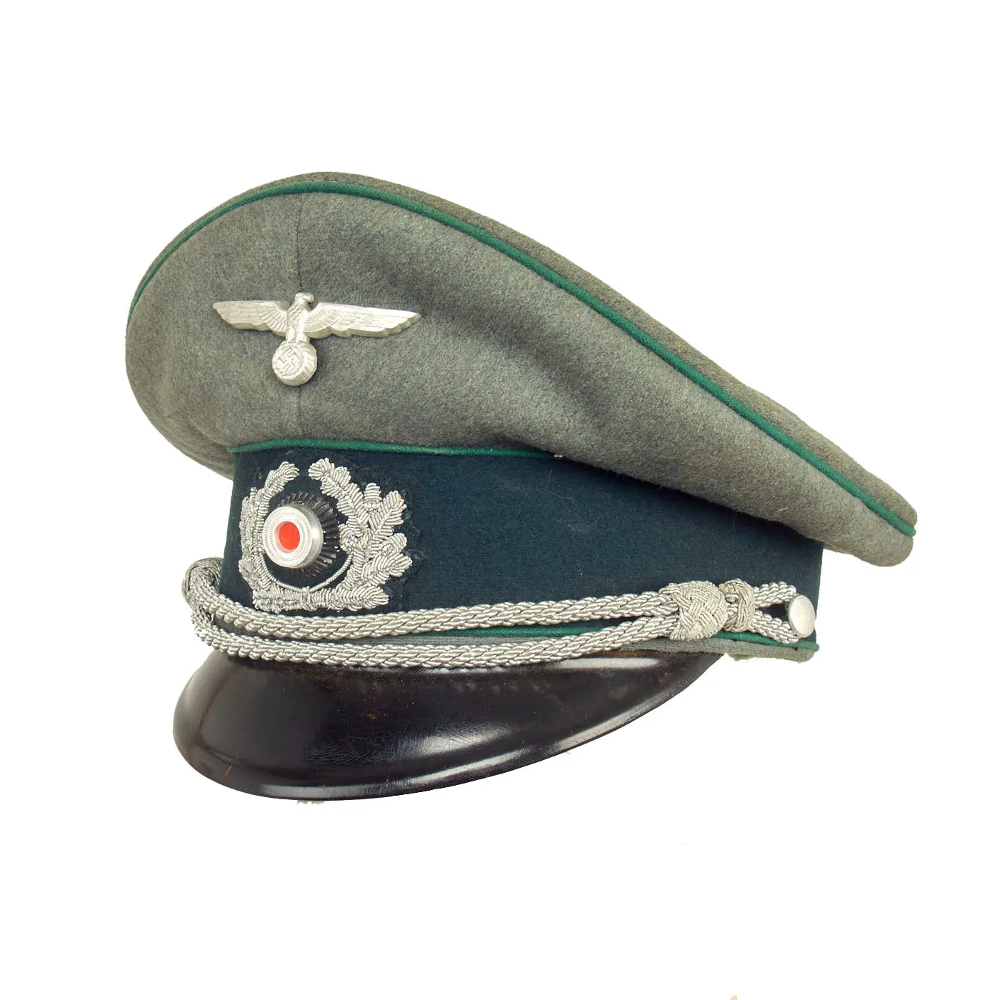 Original German WWII Army Heer Jäger Officer Schirmmütze Visor Cap by J.A. Hierteis Söhne