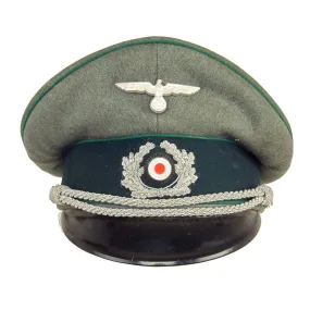 Original German WWII Army Heer Jäger Officer Schirmmütze Visor Cap by J.A. Hierteis Söhne