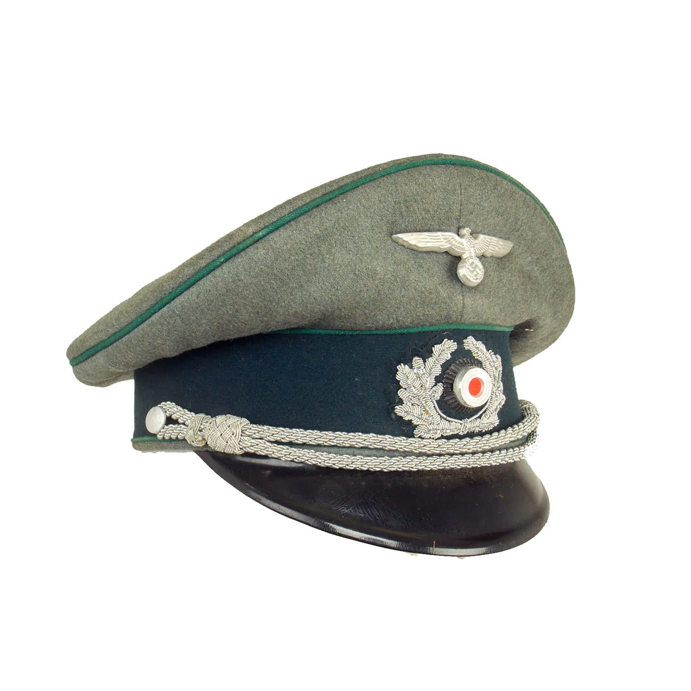 Original German WWII Army Heer Jäger Officer Schirmmütze Visor Cap by J.A. Hierteis Söhne