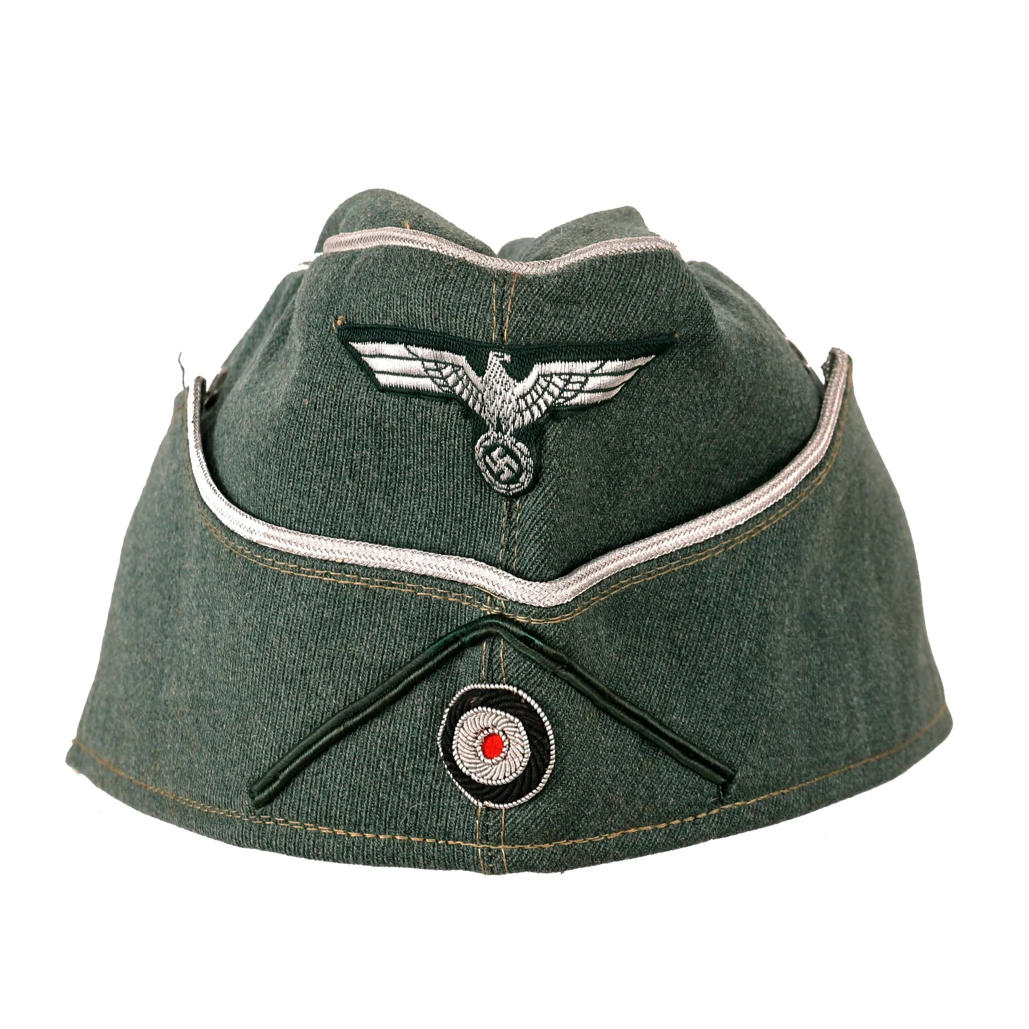 Original German WWII Heer Army Jäger Officer Wool M38 Overseas Cap - size 58