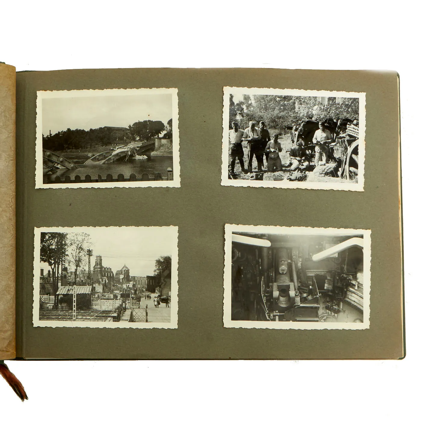 Original German WWII Named Heer Army 1st Battery Company 63rd Artillery Regiment Photo Album - 82 Personal Photos