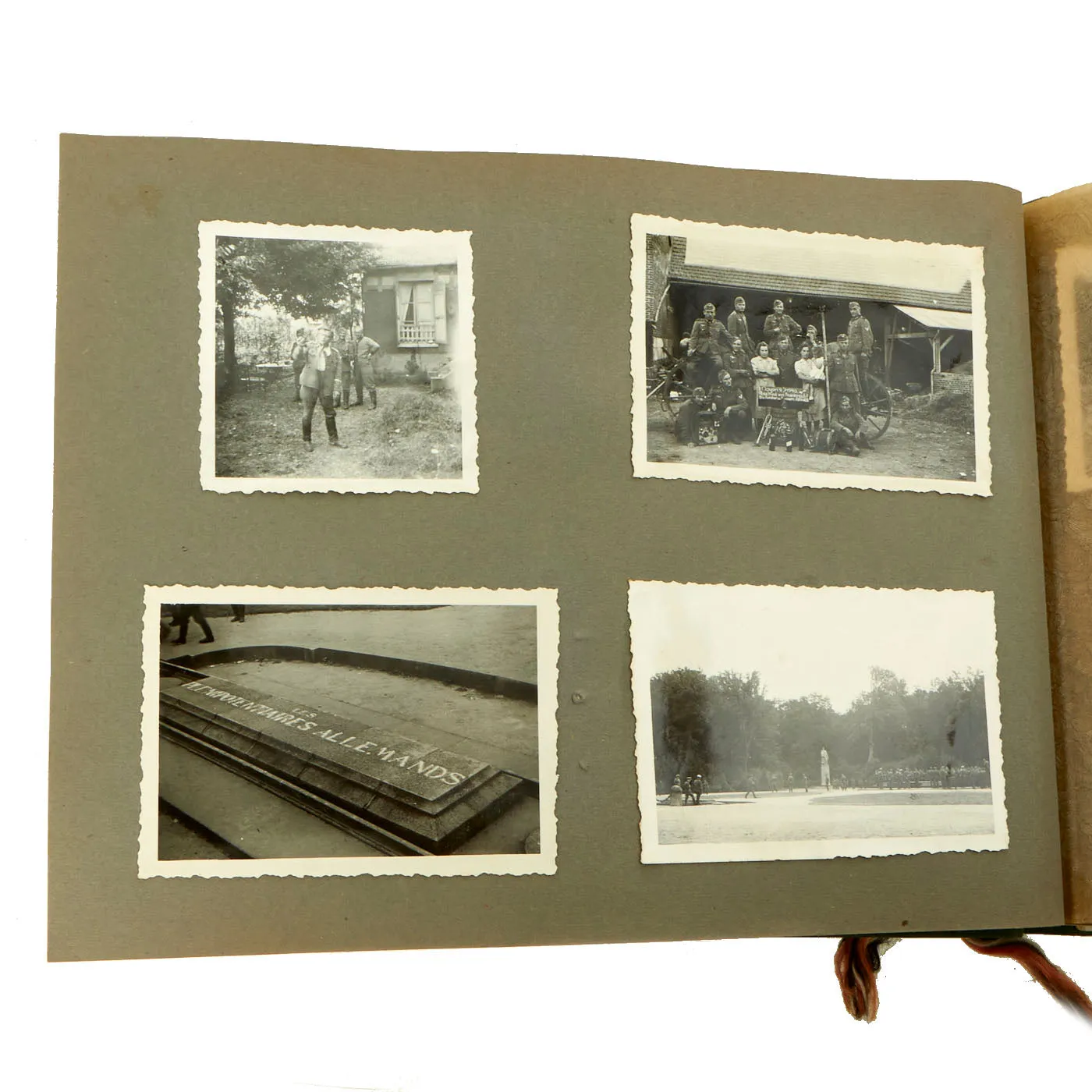 Original German WWII Named Heer Army 1st Battery Company 63rd Artillery Regiment Photo Album - 82 Personal Photos