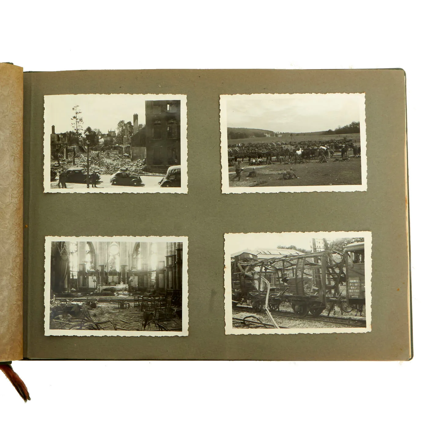 Original German WWII Named Heer Army 1st Battery Company 63rd Artillery Regiment Photo Album - 82 Personal Photos