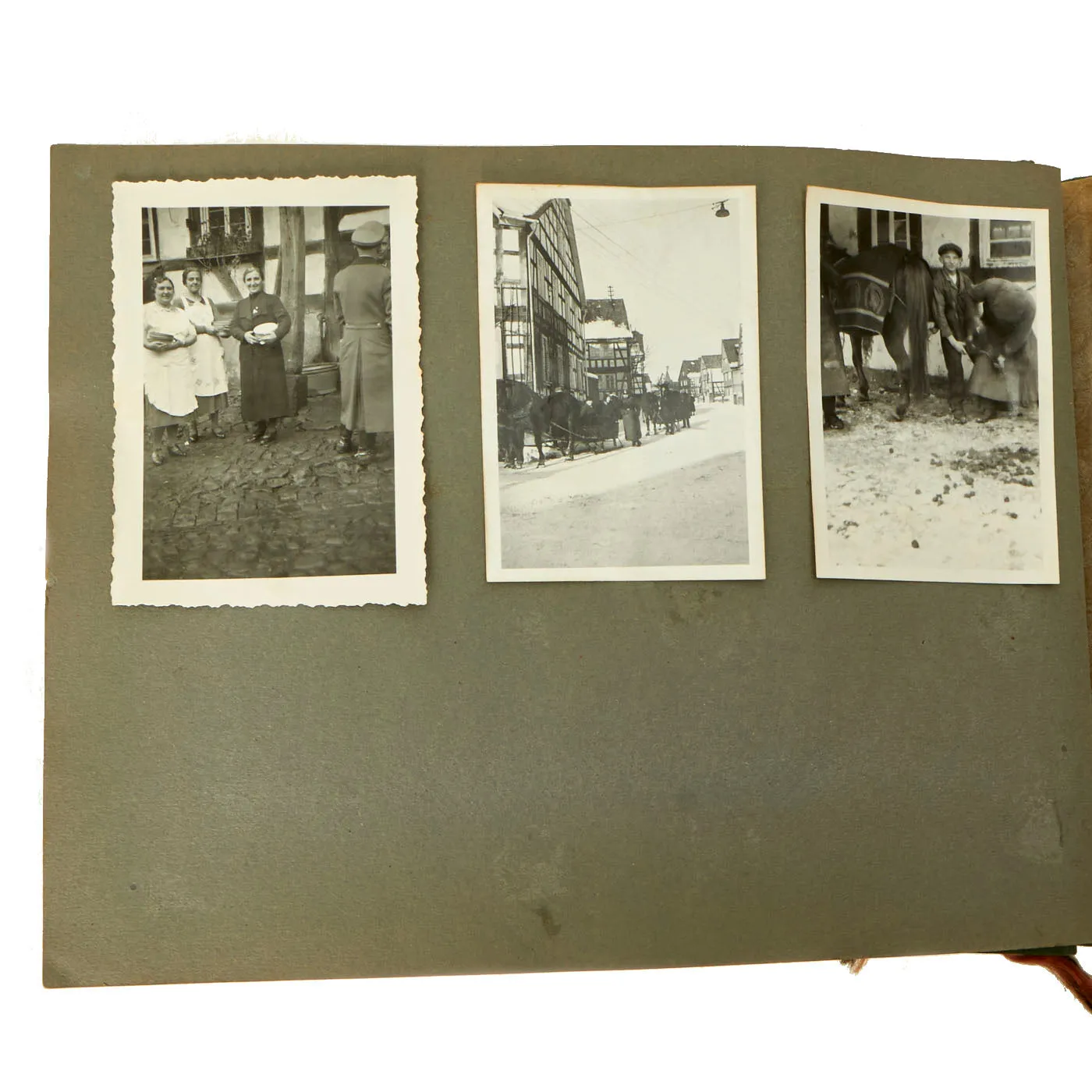 Original German WWII Named Heer Army 1st Battery Company 63rd Artillery Regiment Photo Album - 82 Personal Photos