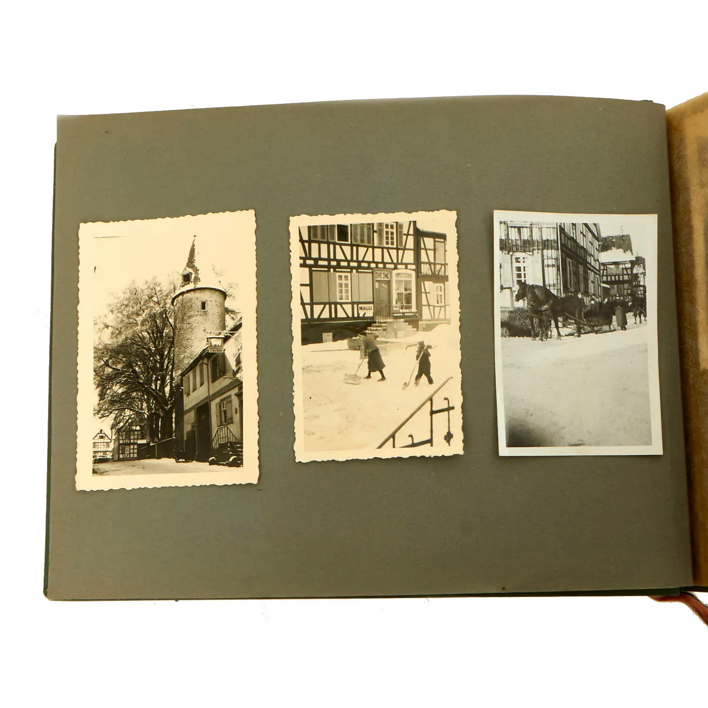 Original German WWII Named Heer Army 1st Battery Company 63rd Artillery Regiment Photo Album - 82 Personal Photos