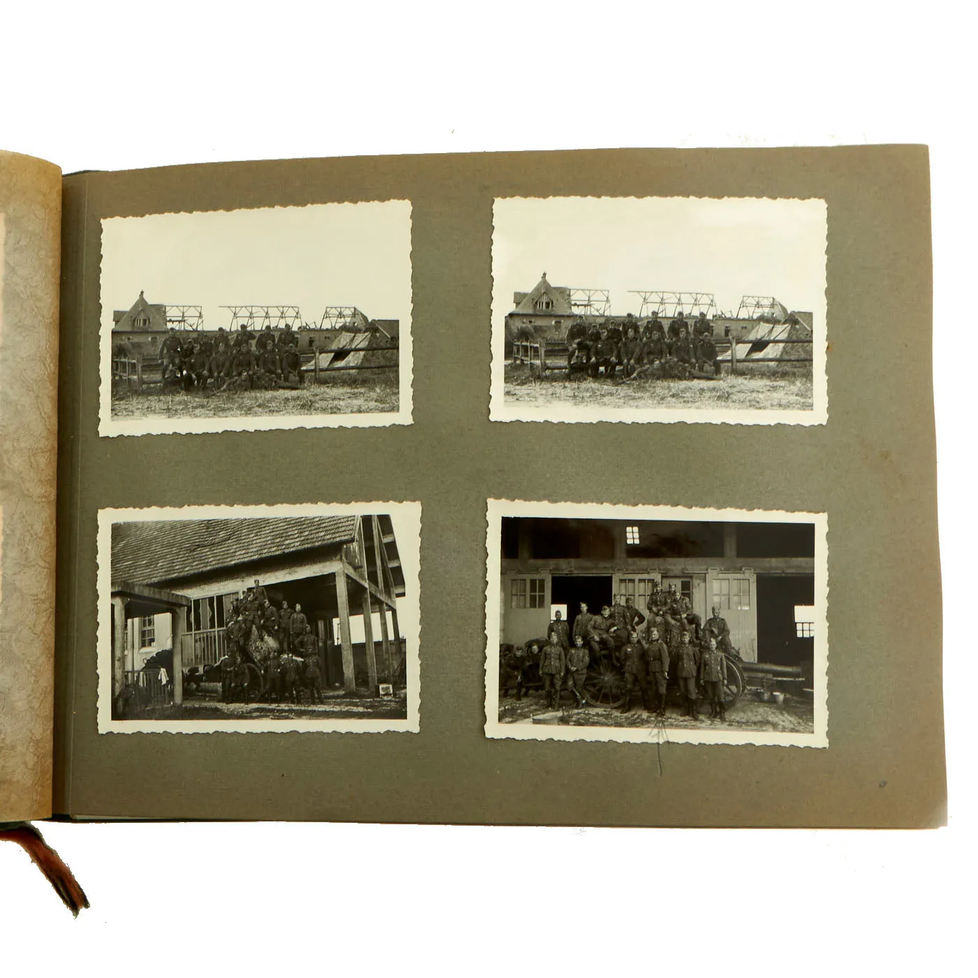 Original German WWII Named Heer Army 1st Battery Company 63rd Artillery Regiment Photo Album - 82 Personal Photos